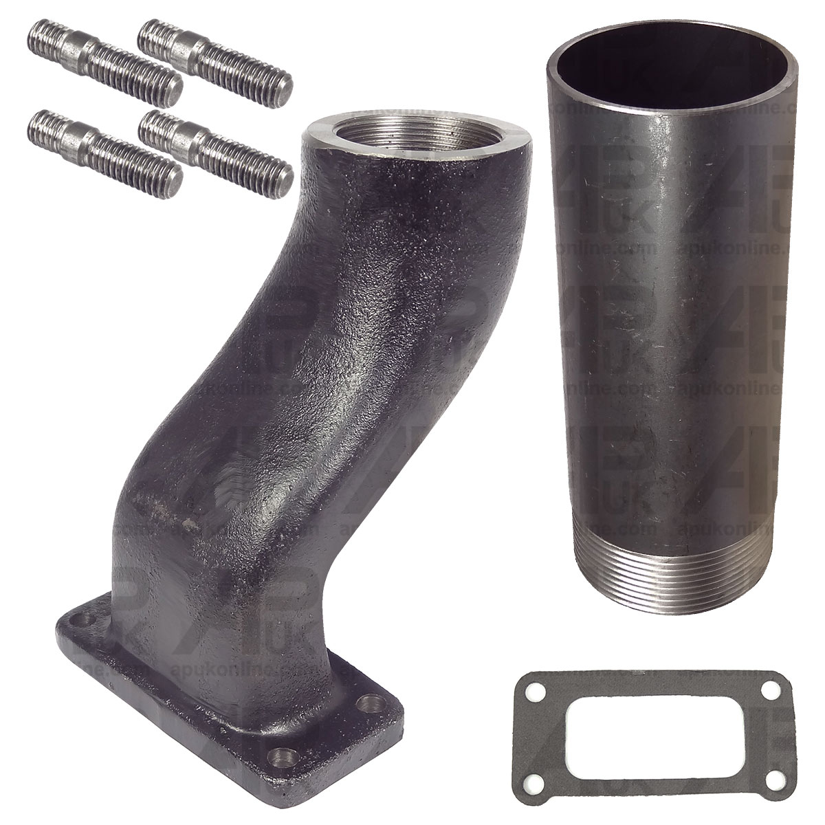 Exhaust Elbow Extension &amp; Gasket for Case International IH 485 495 XL Tractor