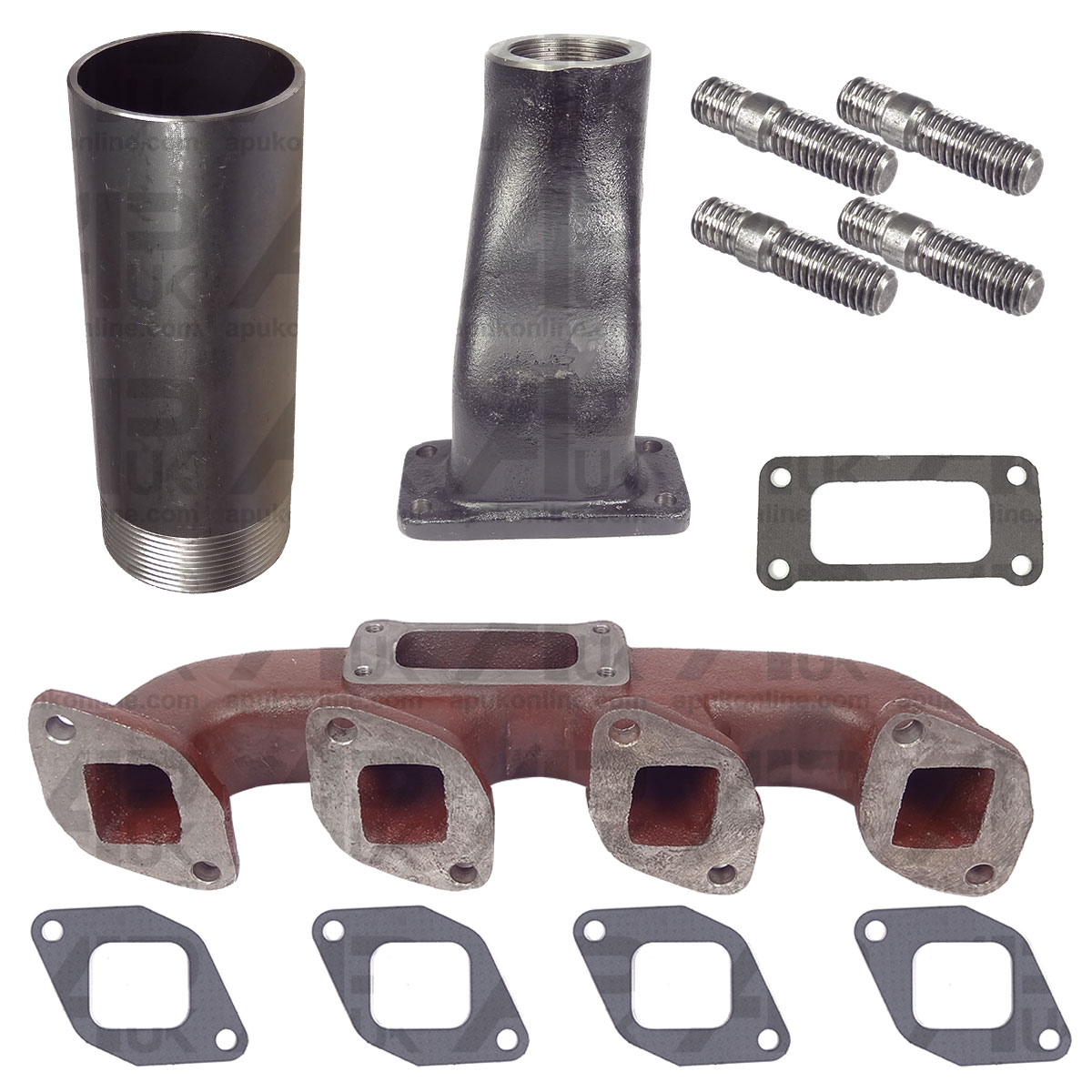 Exhaust Manifold Elbow &amp; Extension for Case International IH 485 495 XL Tractor