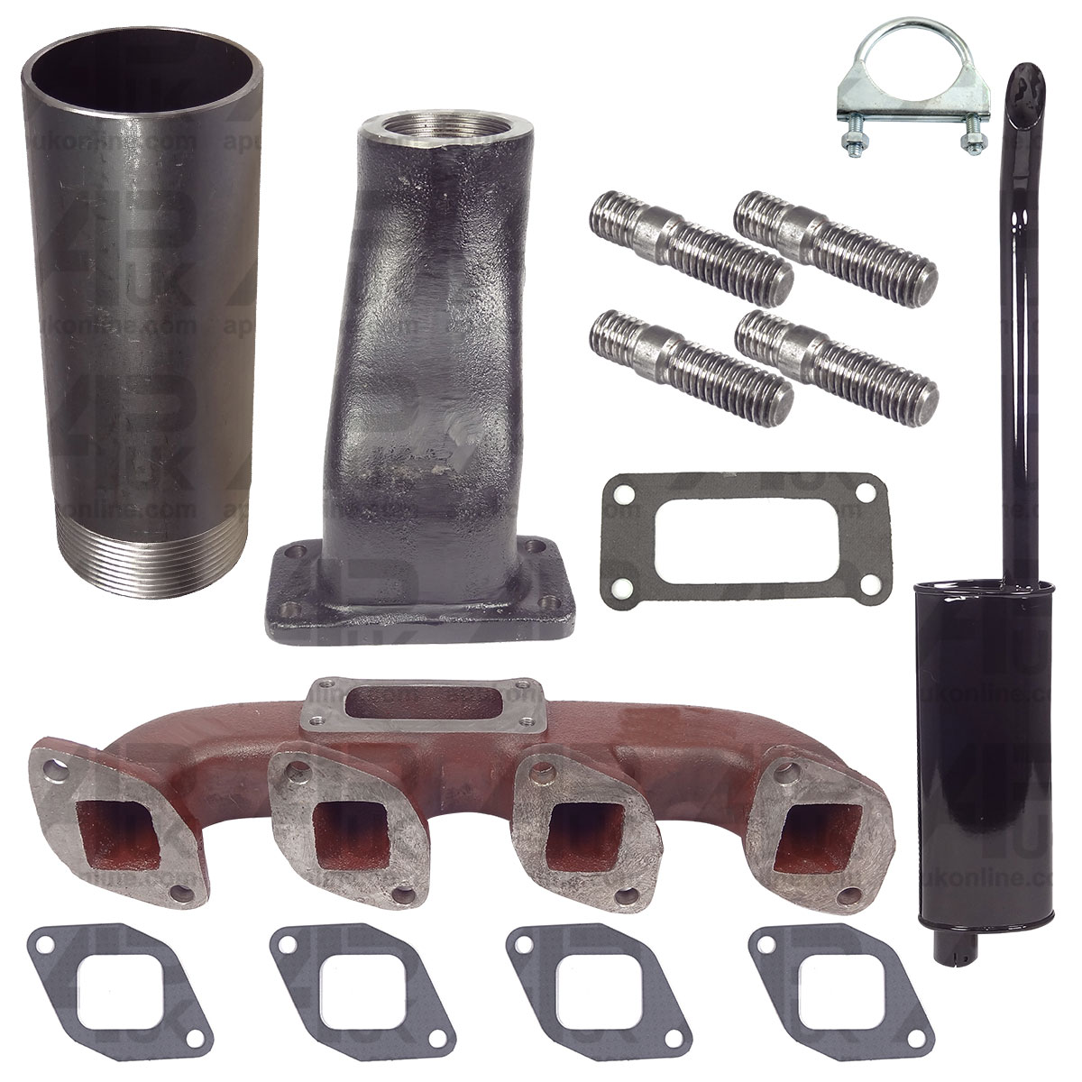 Exhaust Manifold Elbow Pipe Kit for Case International IH 485 495 585 XL Tractor