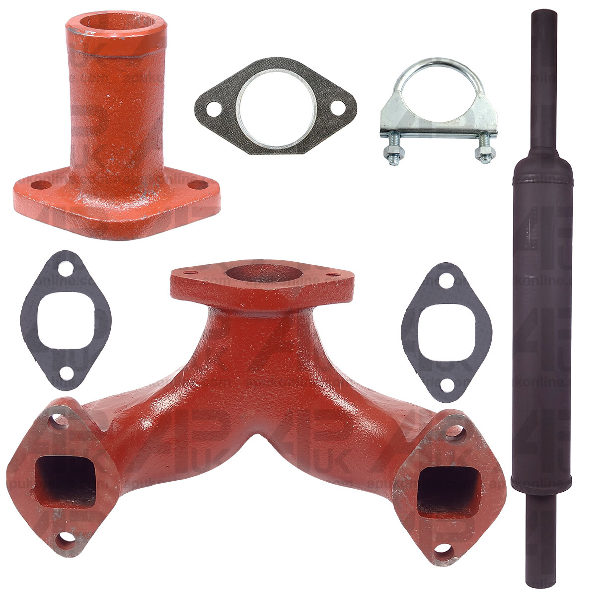 Exhaust Manifold Elbow Pipe Kit for Case International IH 2300 2444 B275 Tractor