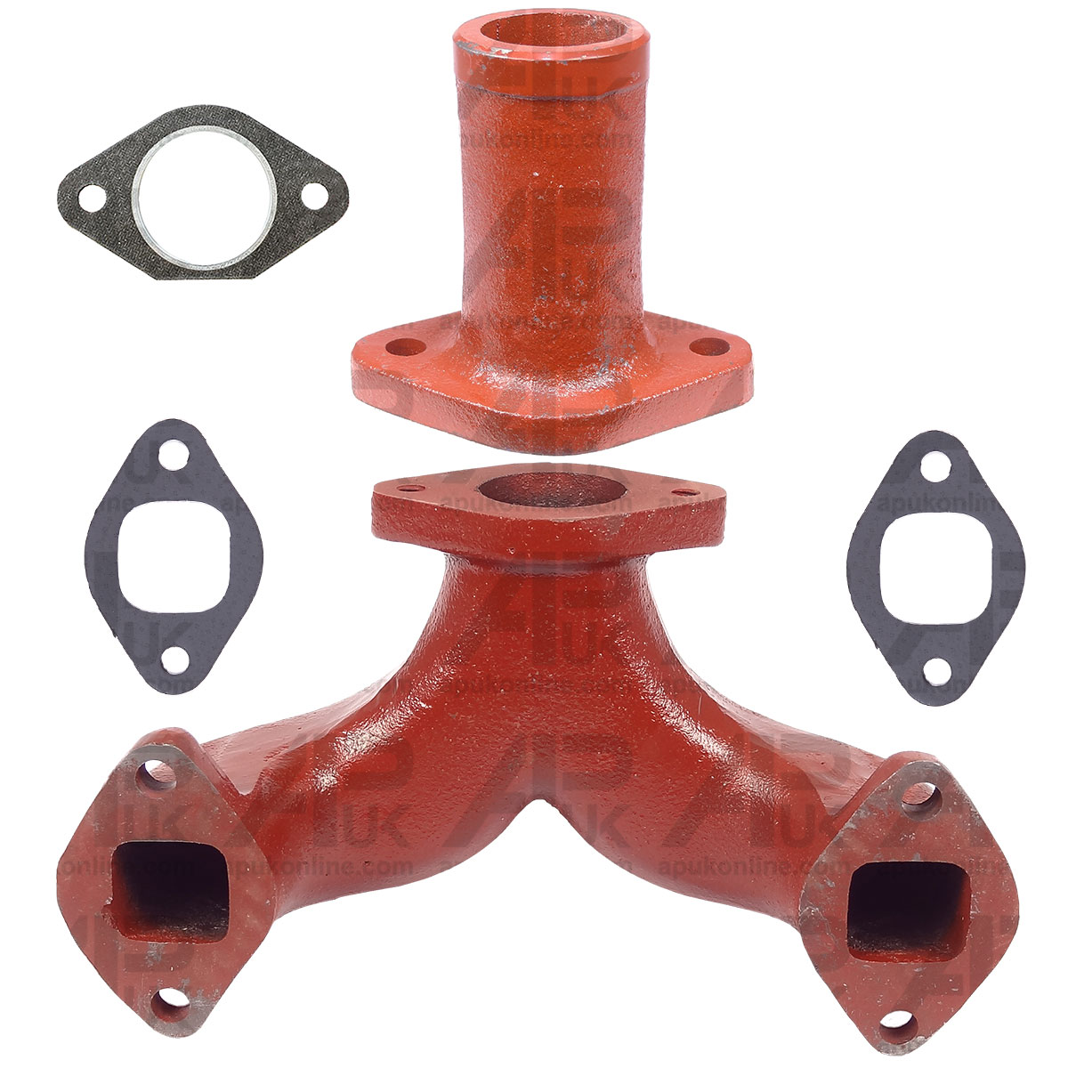 Exhaust Manifold with Elbow &amp; Gaskets for Case International IH 434 444 Tractor