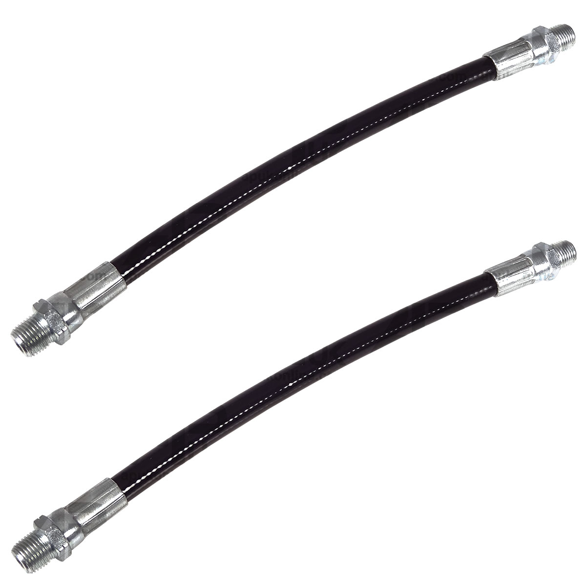 2x 1/8&quot; Inch BSP Thread Standard Duty Flexi Flexible Grease Gun Tube Hose 20cm
