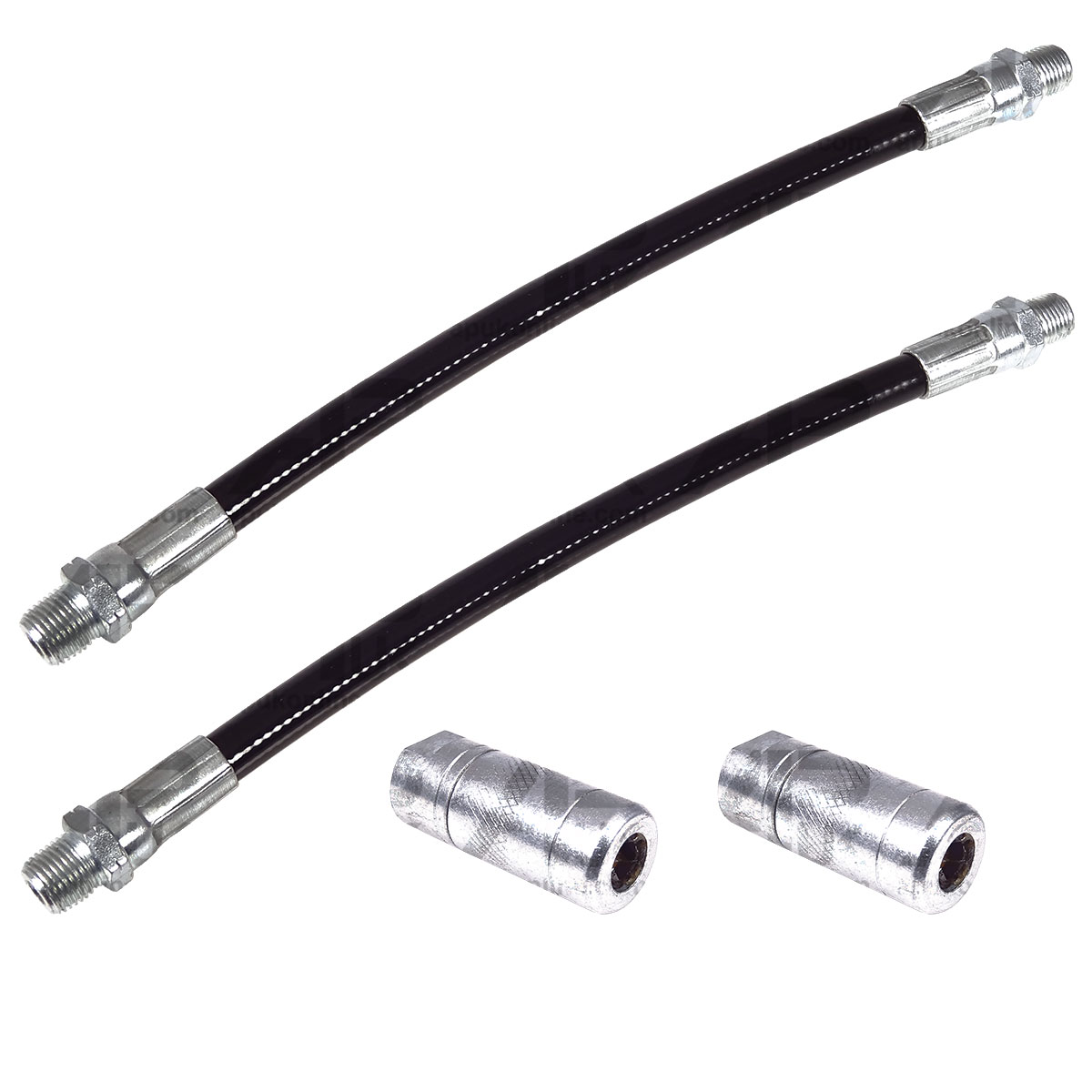 2x 1/8&quot; Inch BSP Thread Standard Duty Flexible Grease Gun Tube Hose 20cm Coupler