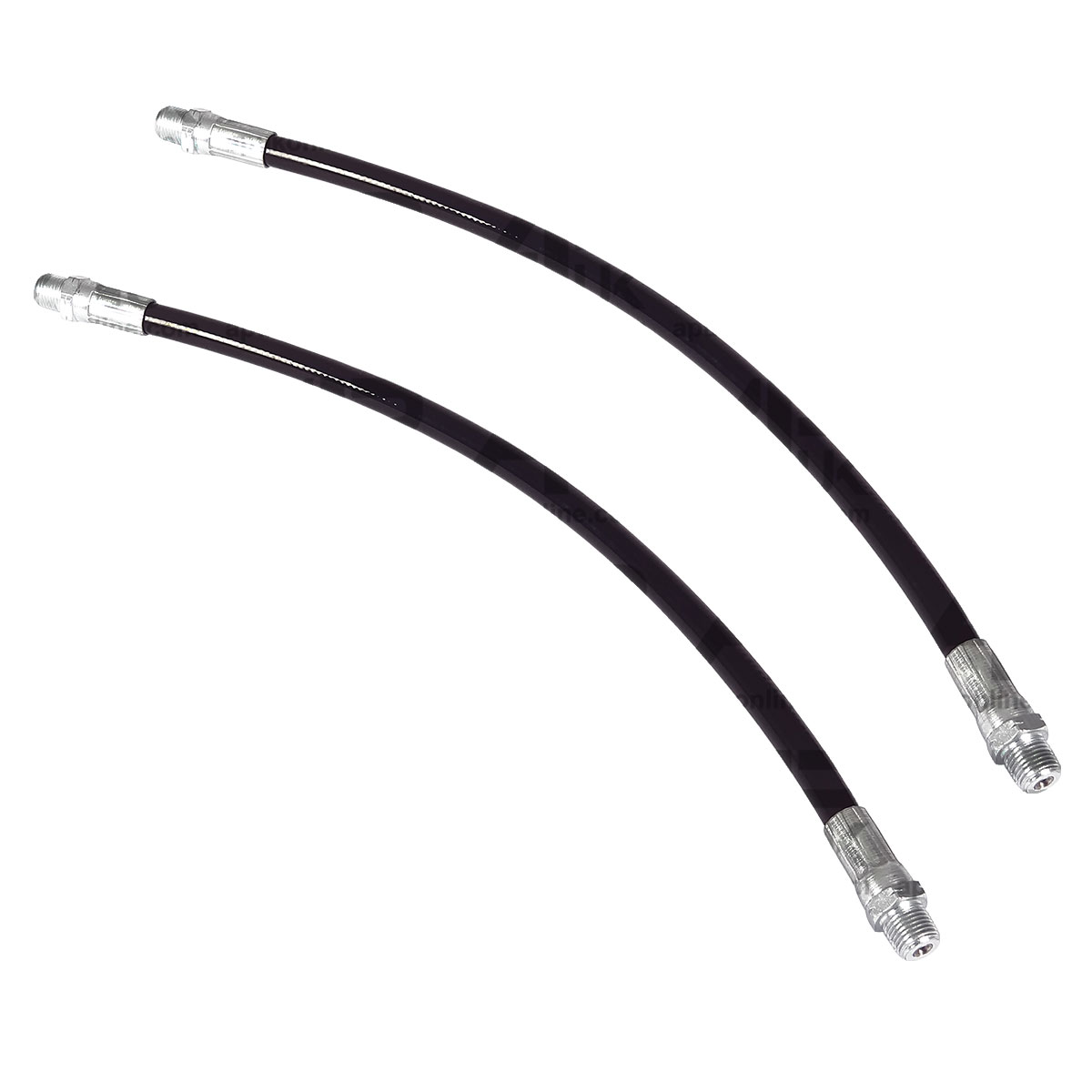 2x 1/8&quot; Inch BSP Thread Standard Duty Flexi Flexible Grease Gun Tube Hose 30cm