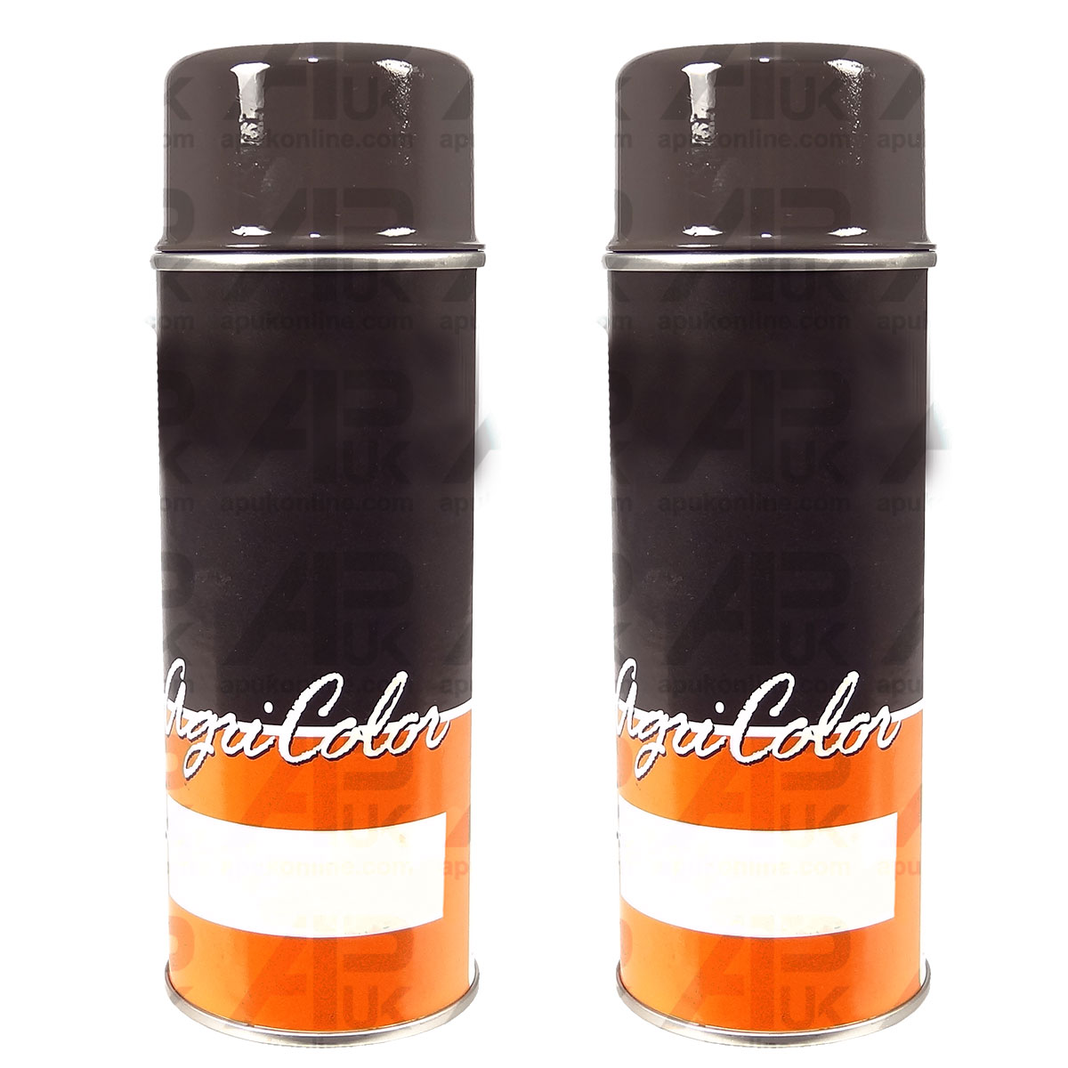 2x Agricolor Brown Grey Paint Aerosol Spray Can for Manitou Telehandler Forklift