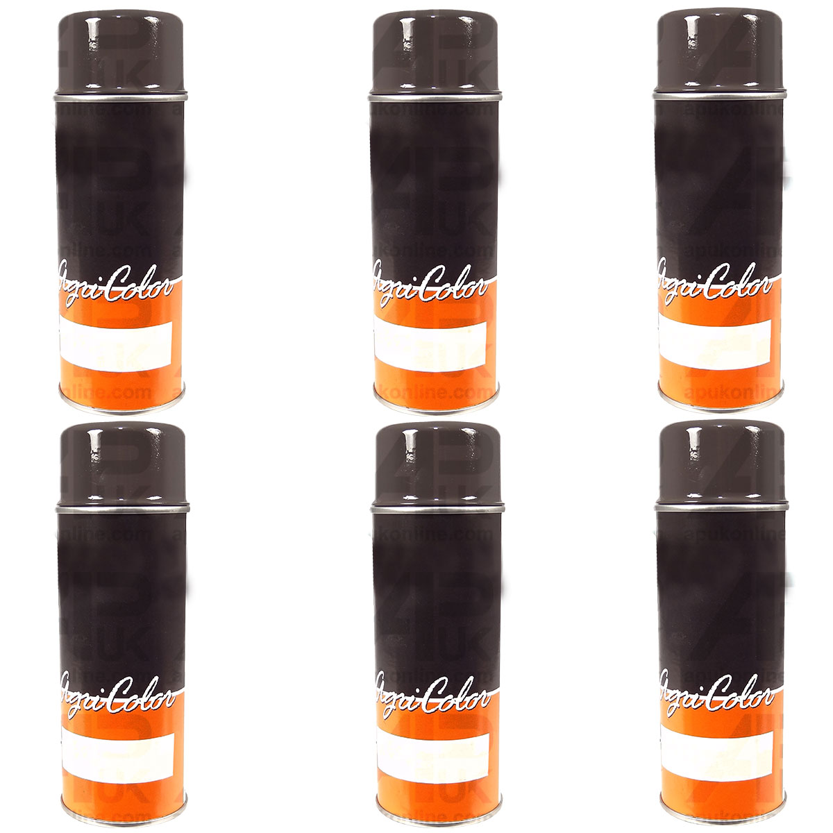 6x Agricolor Brown Grey Paint Aerosol Spray Can for Manitou Telehandler Forklift