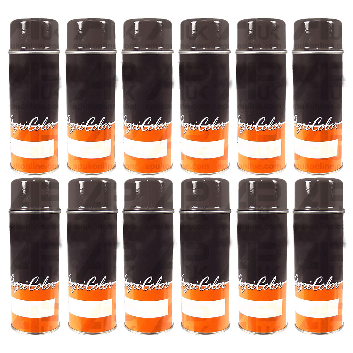 12 Agricolor Brown Grey Paint Aerosol Spray Can for Manitou Telehandler Forklift