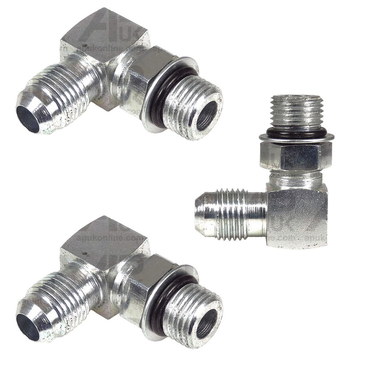 3x Power Steering Hose Adaptor JIC/UNF for McCormick CX80 CX90 CX100 Tractor