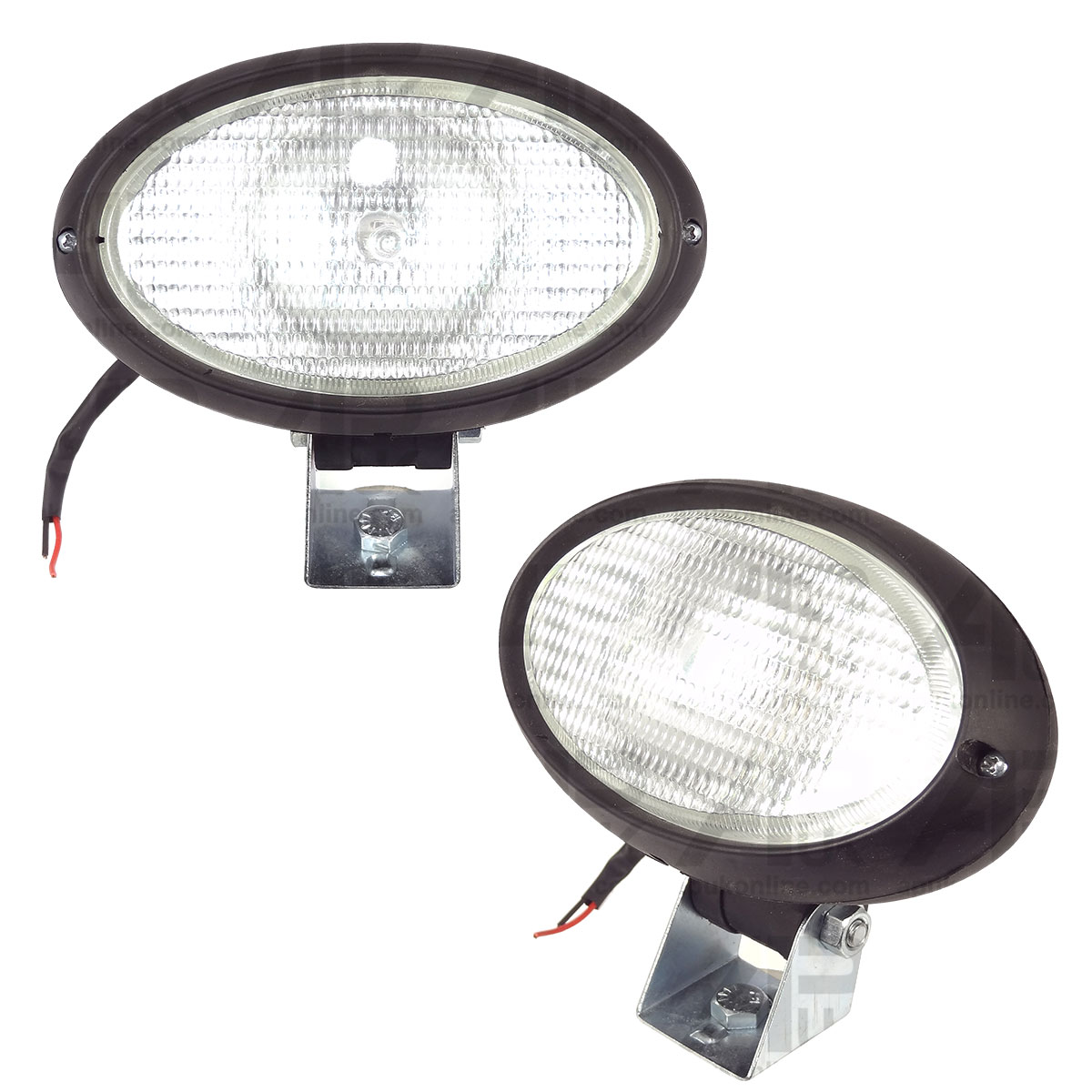 2x Work Light Oval 12V Lamp Cable Spot Fog Inc Bulb for Massey Ferguson Tractor