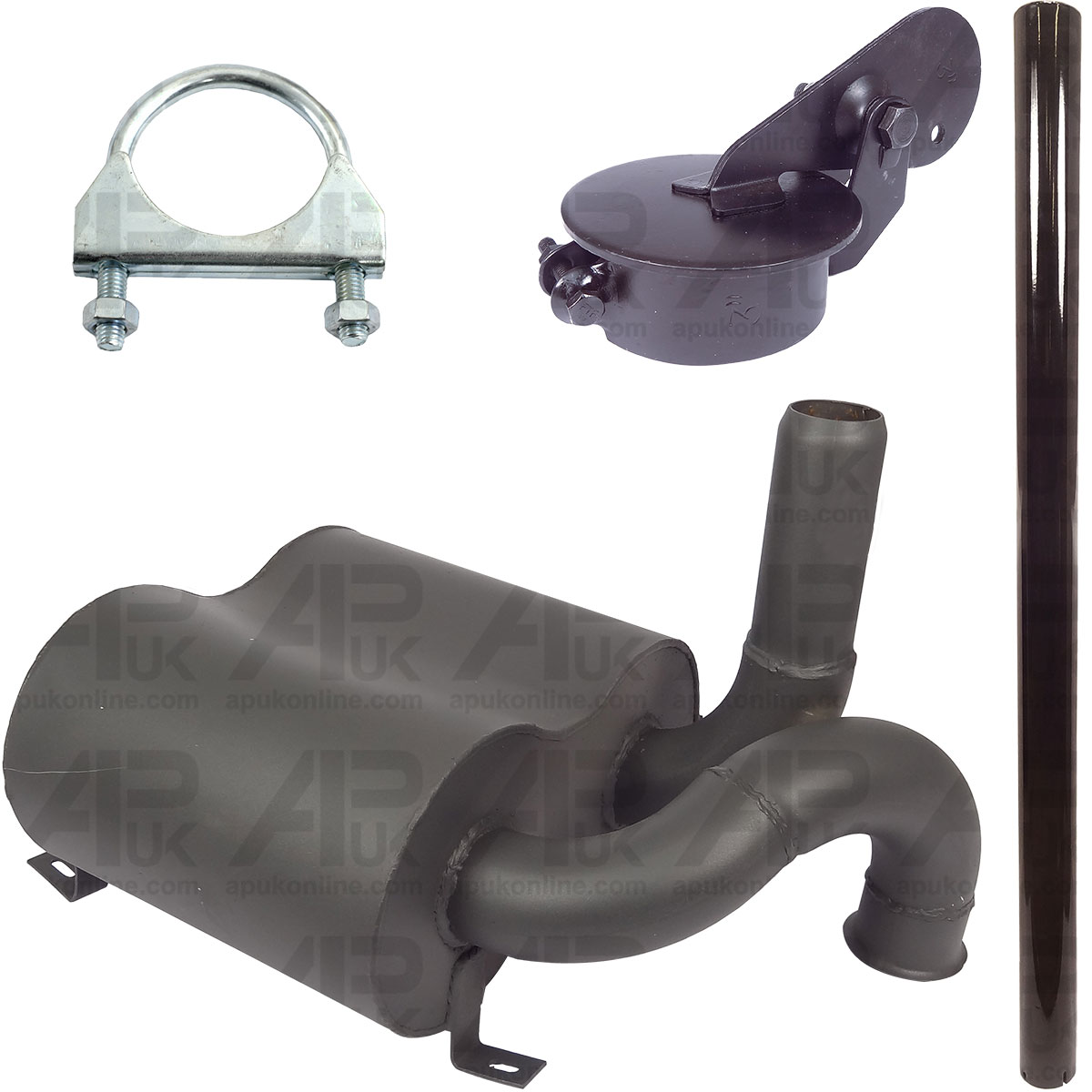 Underhood Exhaust Silencer &amp; Pipe Kit for John Deere 3040 3140 3640 Tractor