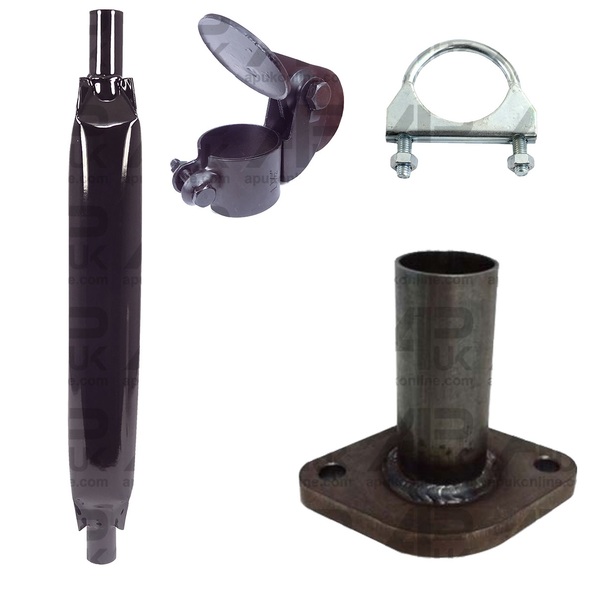 Exhaust Flange Silencer Pipe &amp; Cap for Nuffield 10/42 10/60 3/42 4/60 M3 Tractor