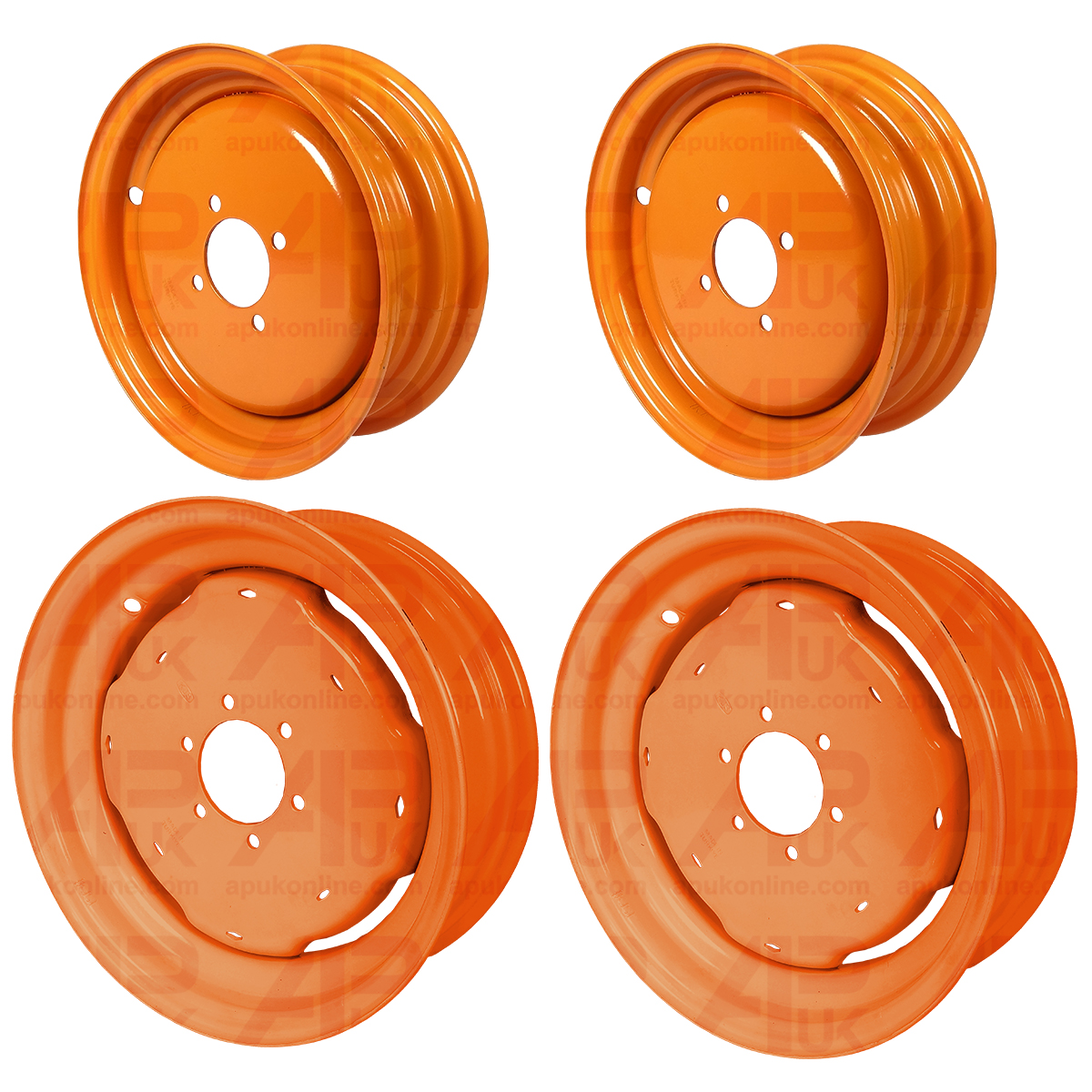 Set Front 12 Rear 16 Inch Wheel Rims for 4WD Kubota Aste Tractor | APUK ...