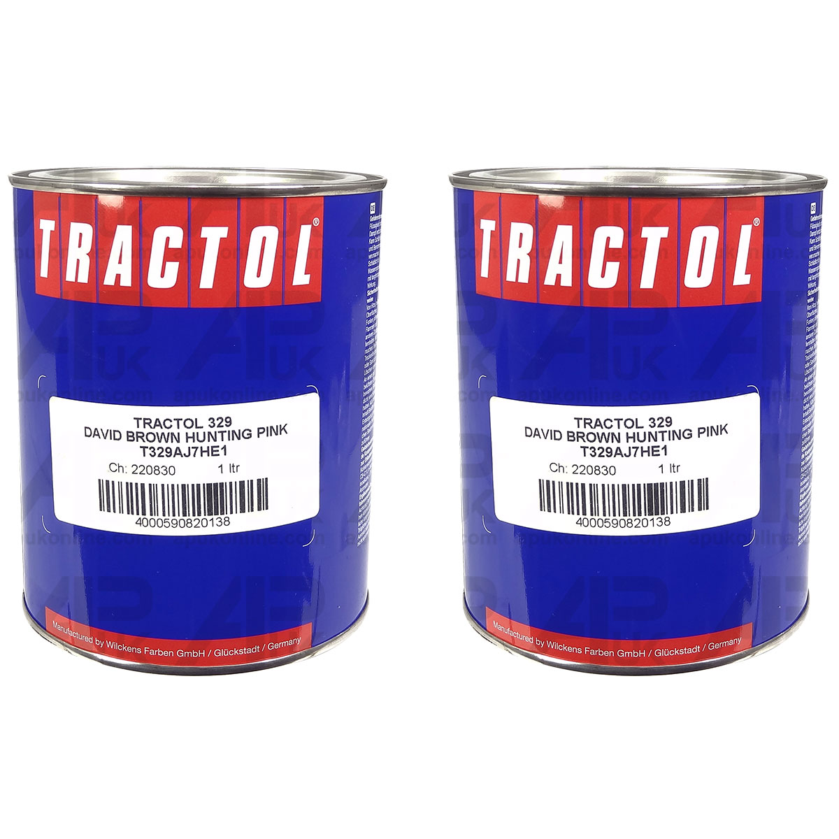 2 Litre Ltr Tin David Brown DB Tractor Hunting Pink Red Enamel Paint Tractol