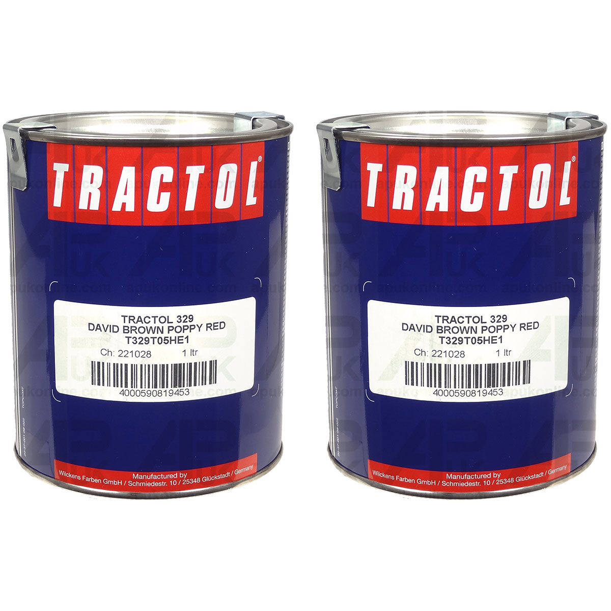 2 Litre Ltr Tin David Brown DB Tractor Poppy Red Enamel Paint Quality Tractol