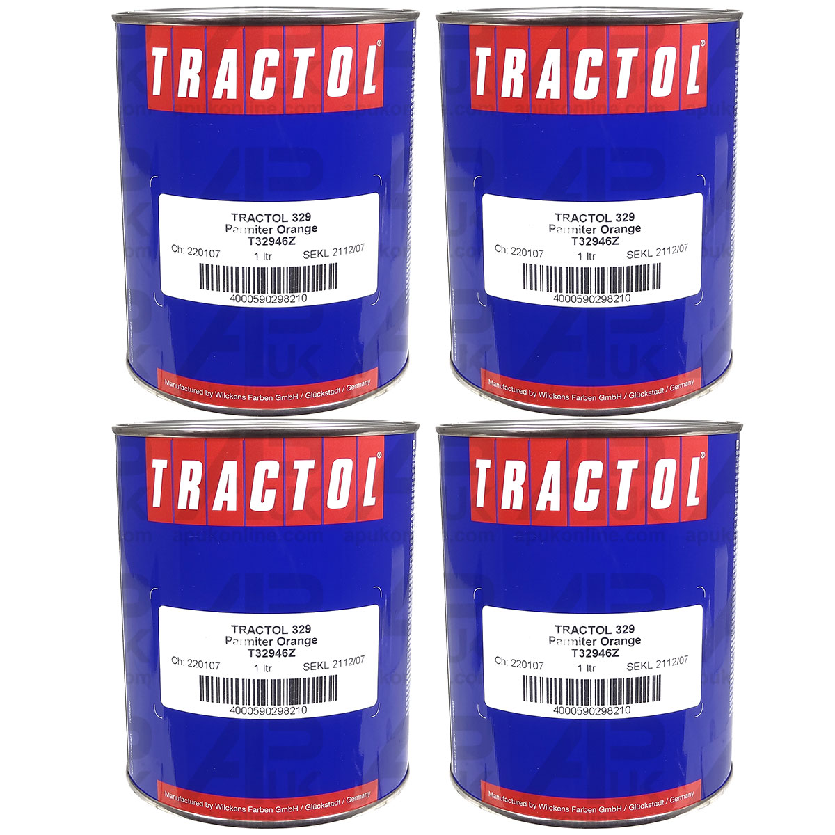 4 Litre Ltr Tin Parmiter Orange Paint Tractol Tillage Disc Harrows Machinery