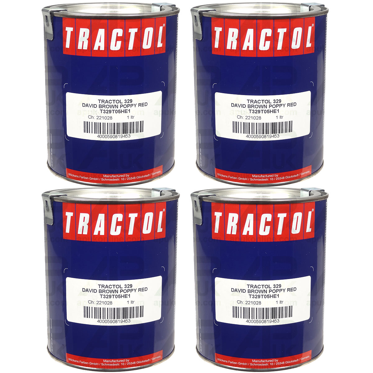 4 Litre Ltr Tin David Brown DB Tractor Poppy Red Enamel Paint Quality Tractol