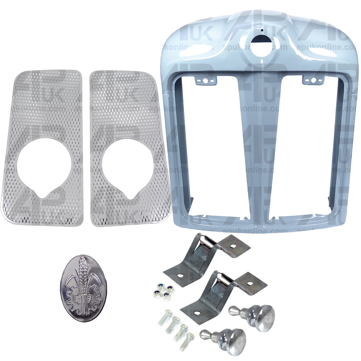 Nose Cone, Badge &amp; Grille with Light Lamp Holes for Fordson Power Major Tractor