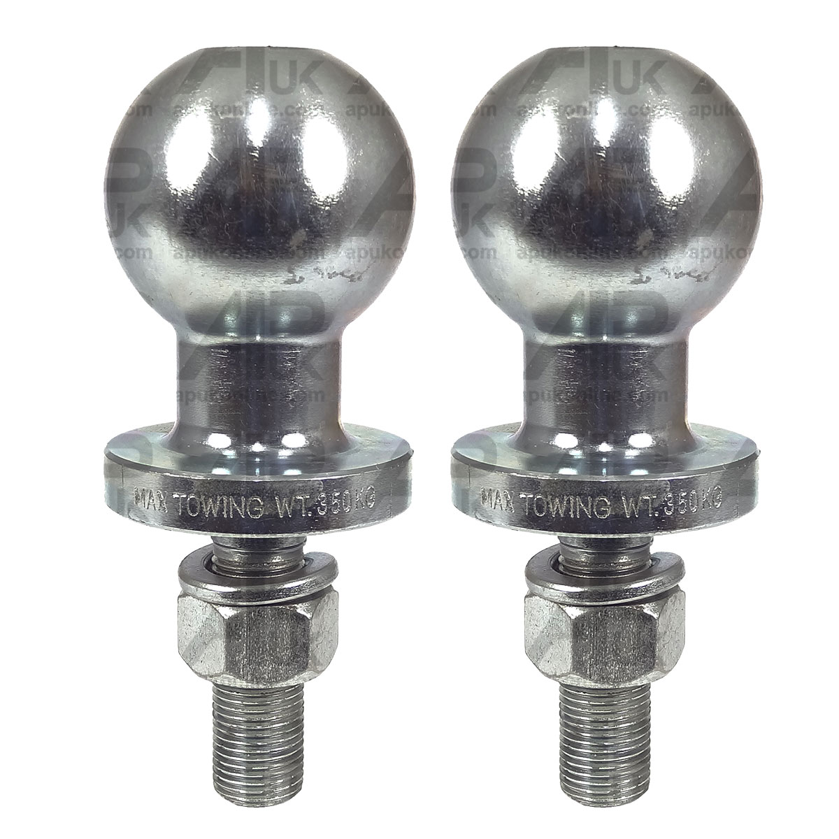 2x 50mm Ball Mini Tractor Quad ATV Tow Drawbar Hitch Pin 16mm Max 350kg Short