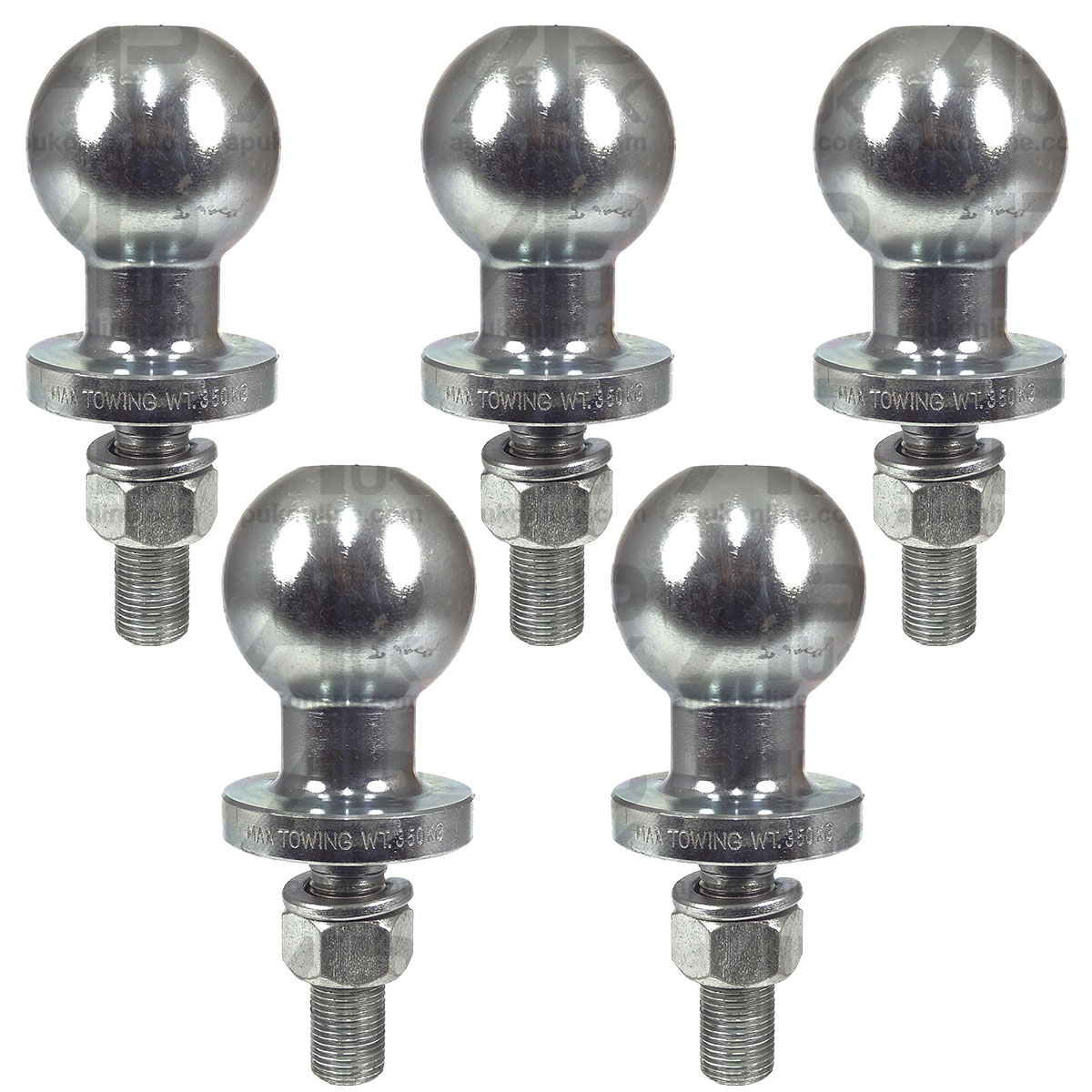5x 50mm Ball Mini Tractor Quad ATV Tow Drawbar Hitch Pin 16mm Max 350kg Short