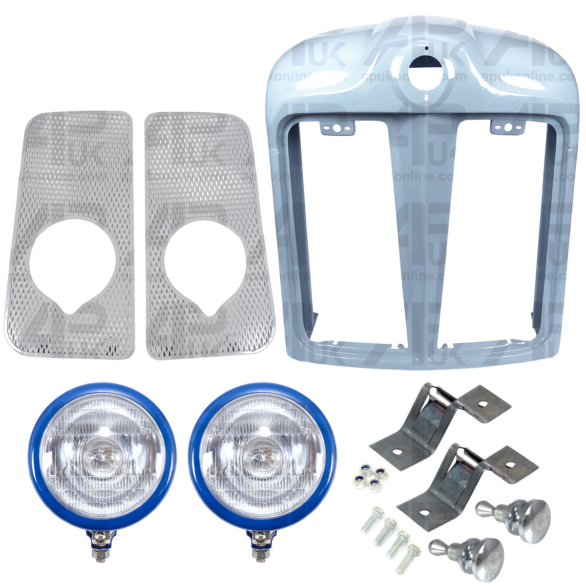 Nose Cone, Grille Set &amp; Inner Lights Lamps for Fordson Power Super Major Tractor