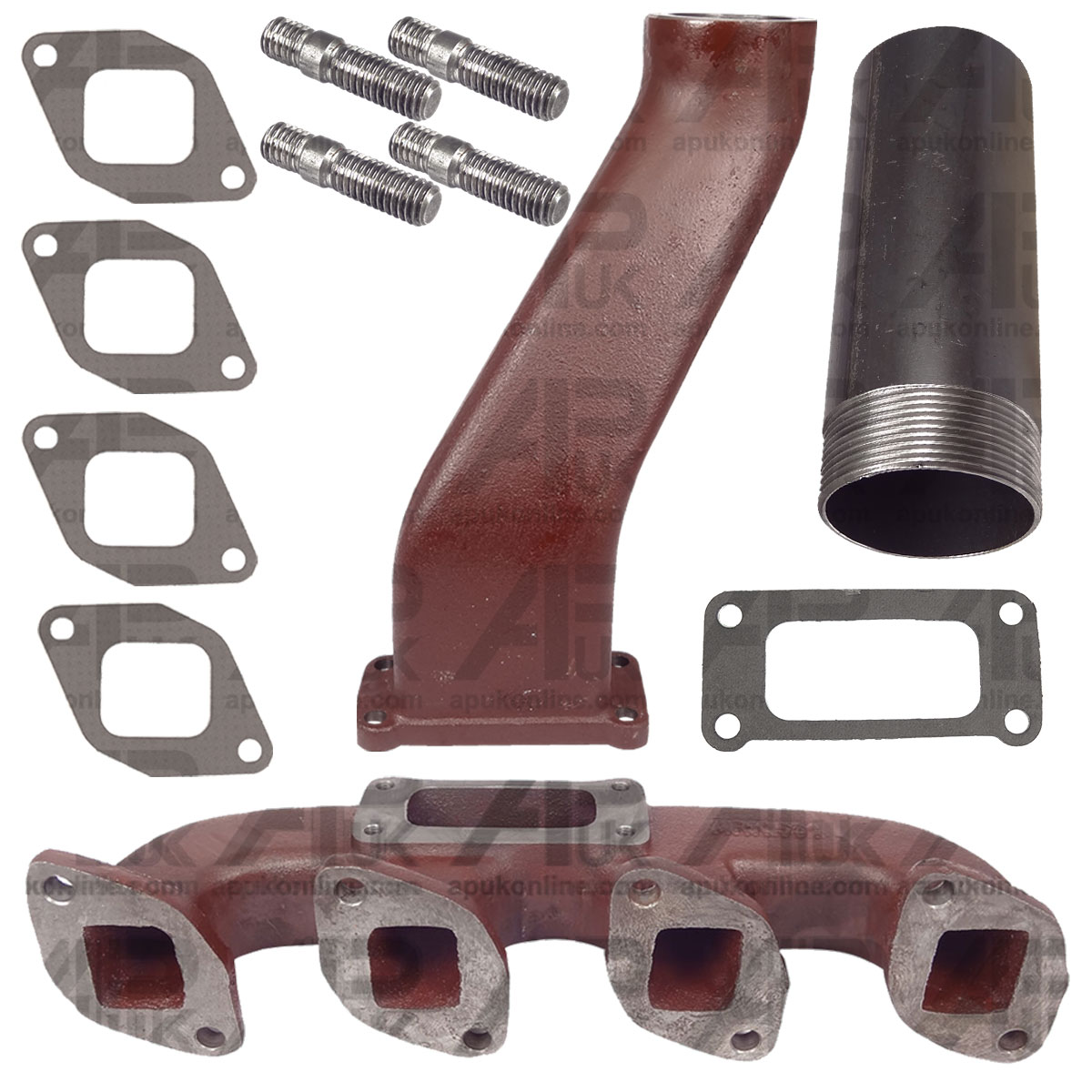 Exhaust Manifold Elbow &amp; Pipe for Case International IH 3230 4220 4230 Tractor