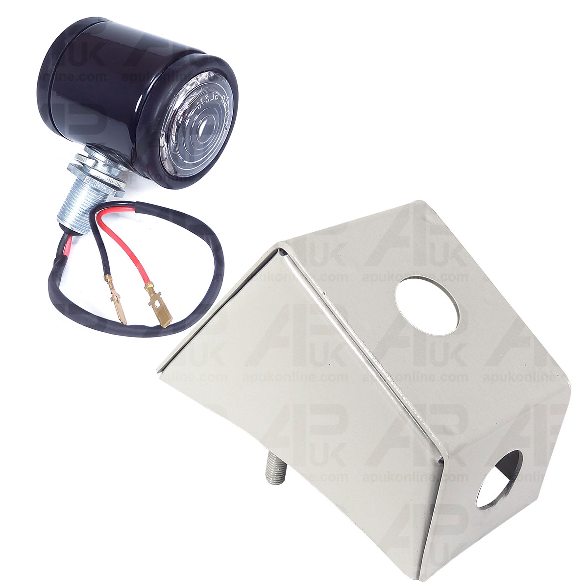 Black Butler Side Lamp &amp; Bracket for Massey Ferguson 35 65 135 FE35 FF30 Tractor