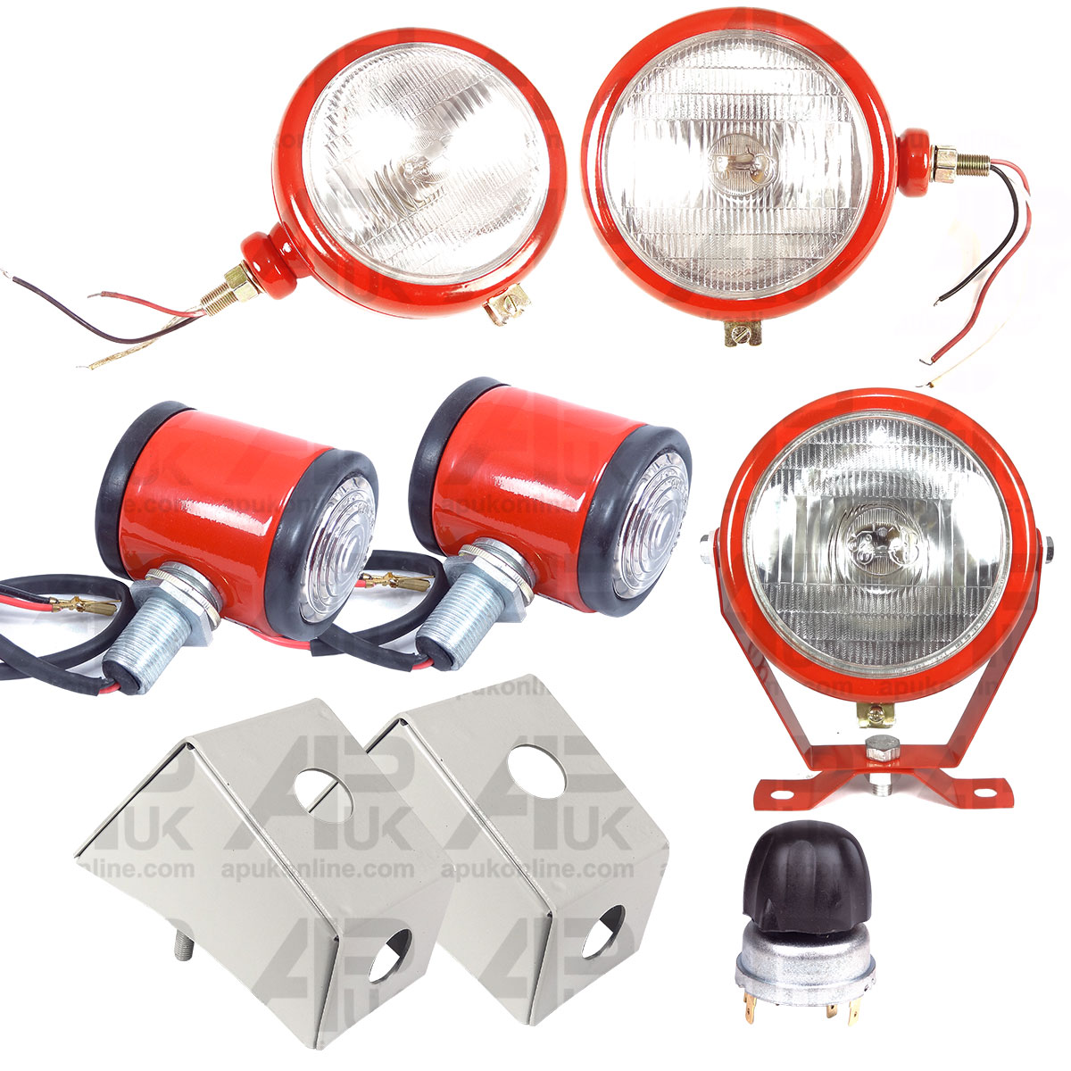 Head Plough Side Light Bracket &amp; Switch Kit for Massey Ferguson FE 35 65 Tractor