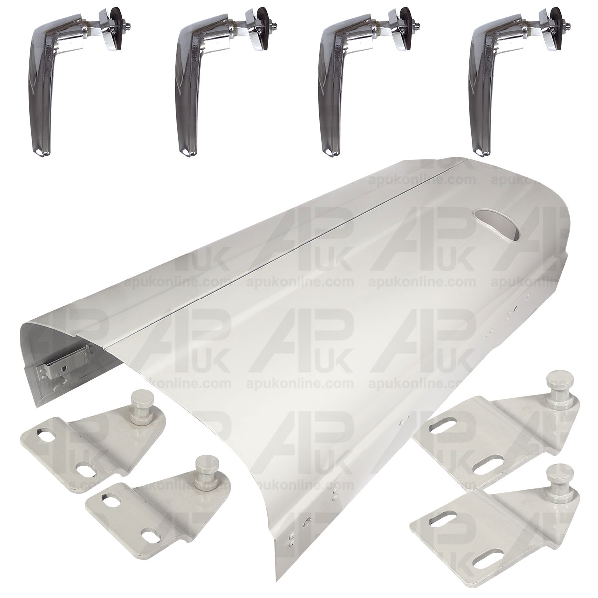 Bonnet &amp; 4x Straight Handles with Catches for Fordson Power Super Major Tractor