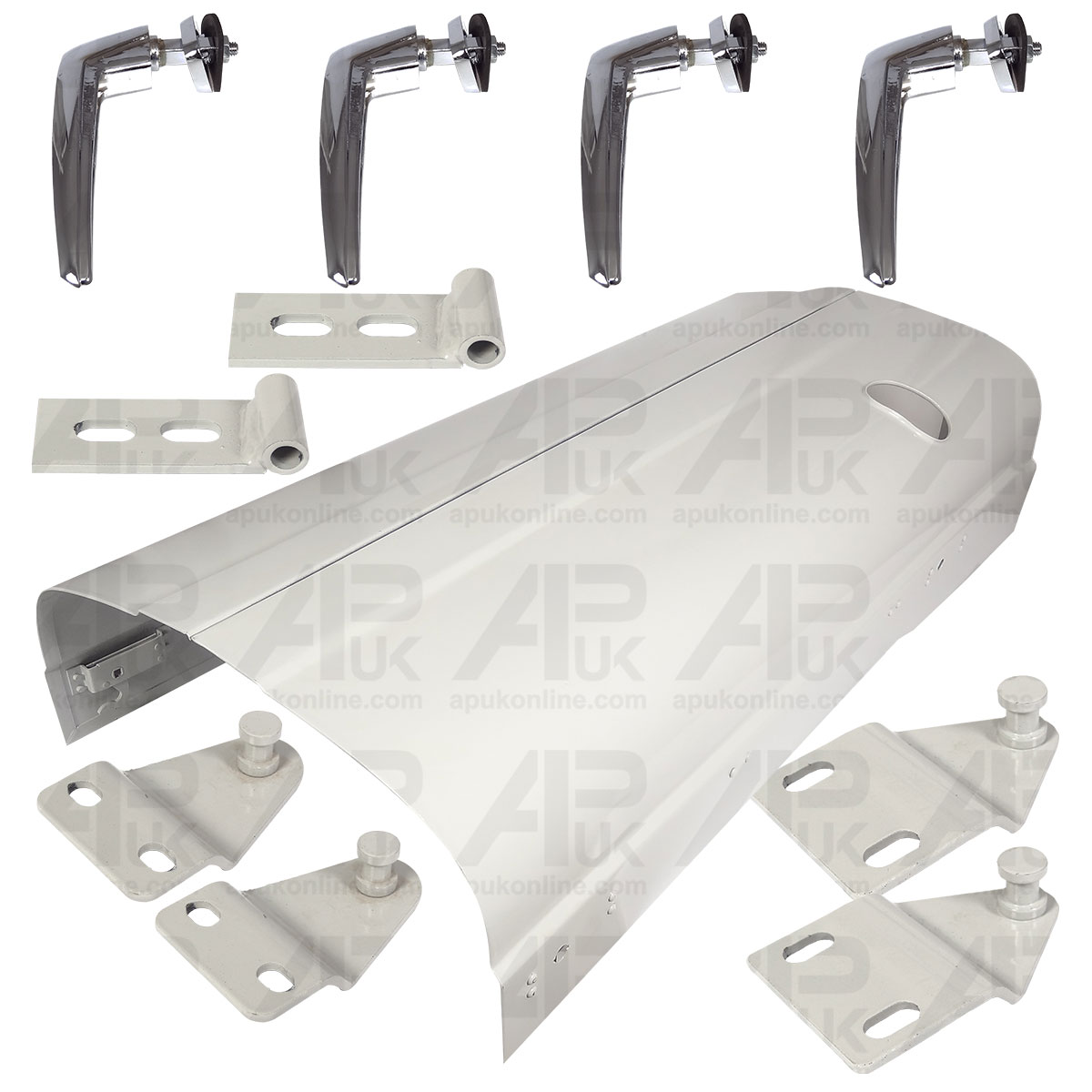 Bonnet &amp; 4 Straight Handles Hinges Catches for Fordson Power Super Major Tractor