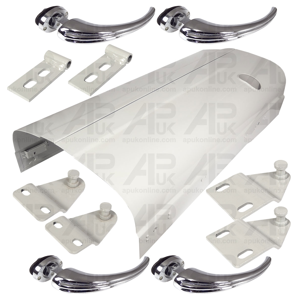 Bonnet &amp; 4x Curved Handles Hinges Catches for Fordson Power Super Major Tractor