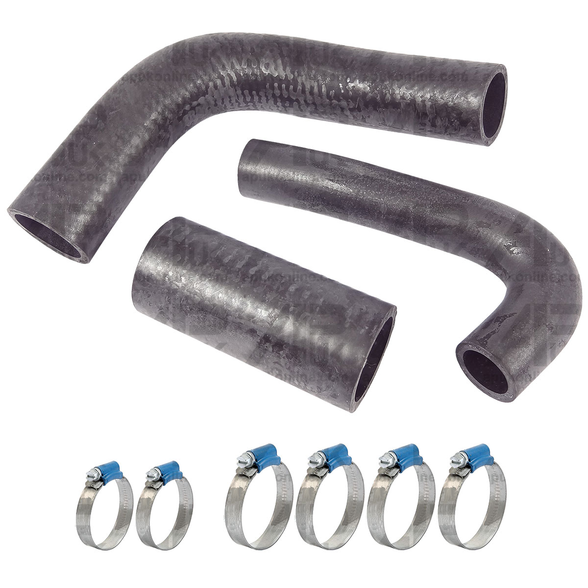 Radiator Top Bottom Bypass Hose Set &amp; Clips for Ferguson TEA20 TED20 Tractor