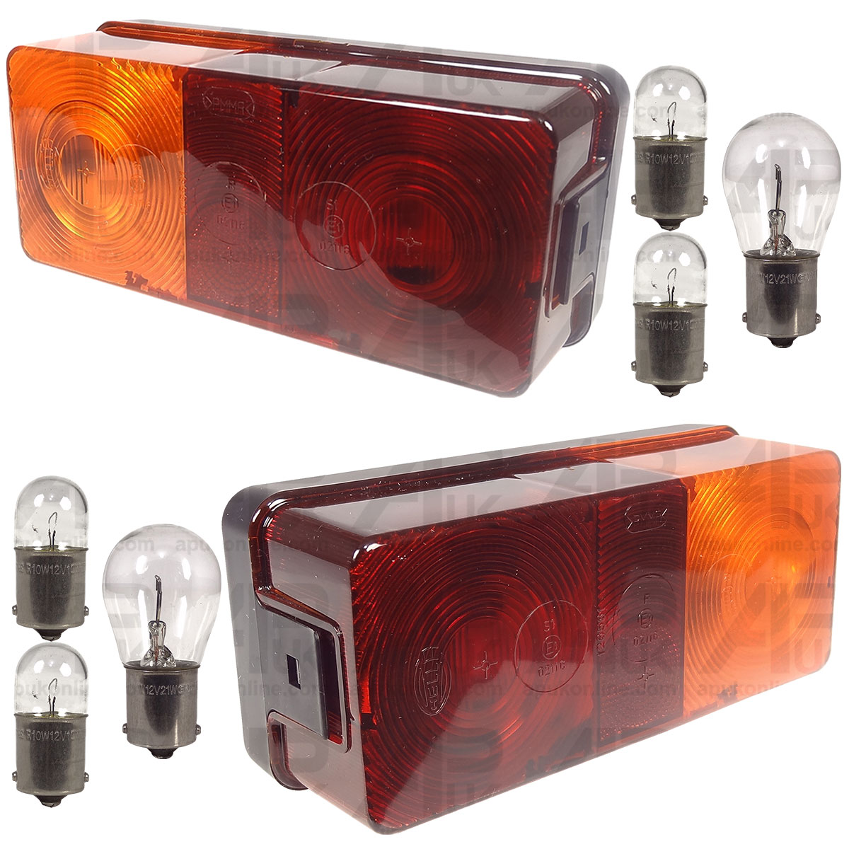 Pair Rear Brake Lights &amp; Bulbs for John Deere 1850 1950 2020 2030 2040 Tractor
