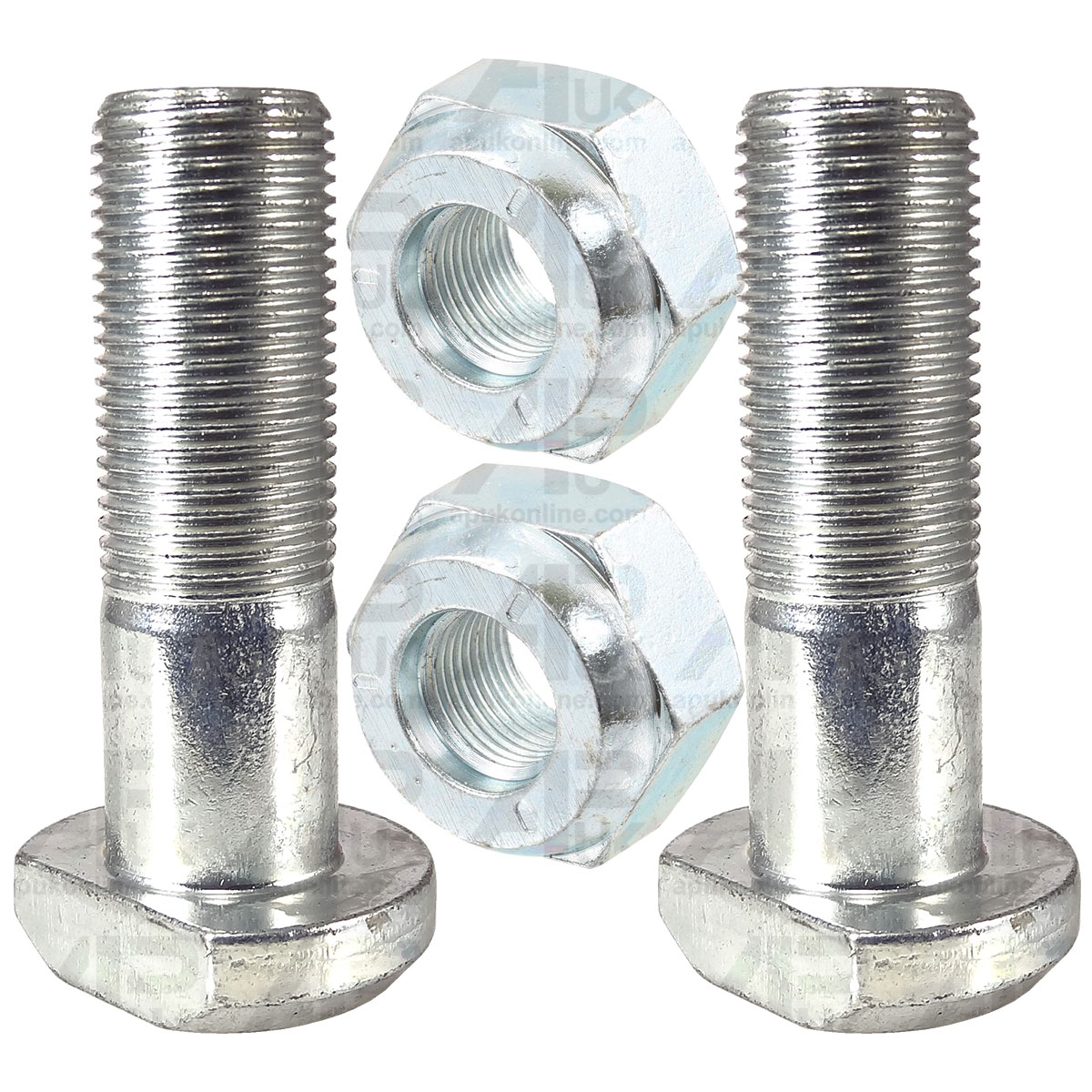 2x Wheel Stud &amp; Nut 3/4 for Ford 4110 4610 4630 5110 5610 6610 6700 6710 Tractor