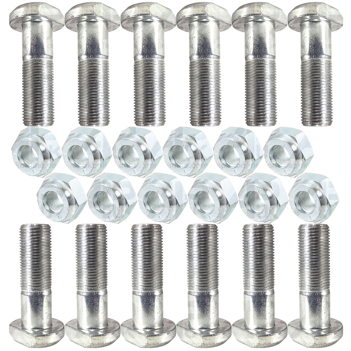 12x Cut Wheel Stud &amp; Nut 3/4&quot; UNF for Ford New Holland 5640 6640 7740 Tractor