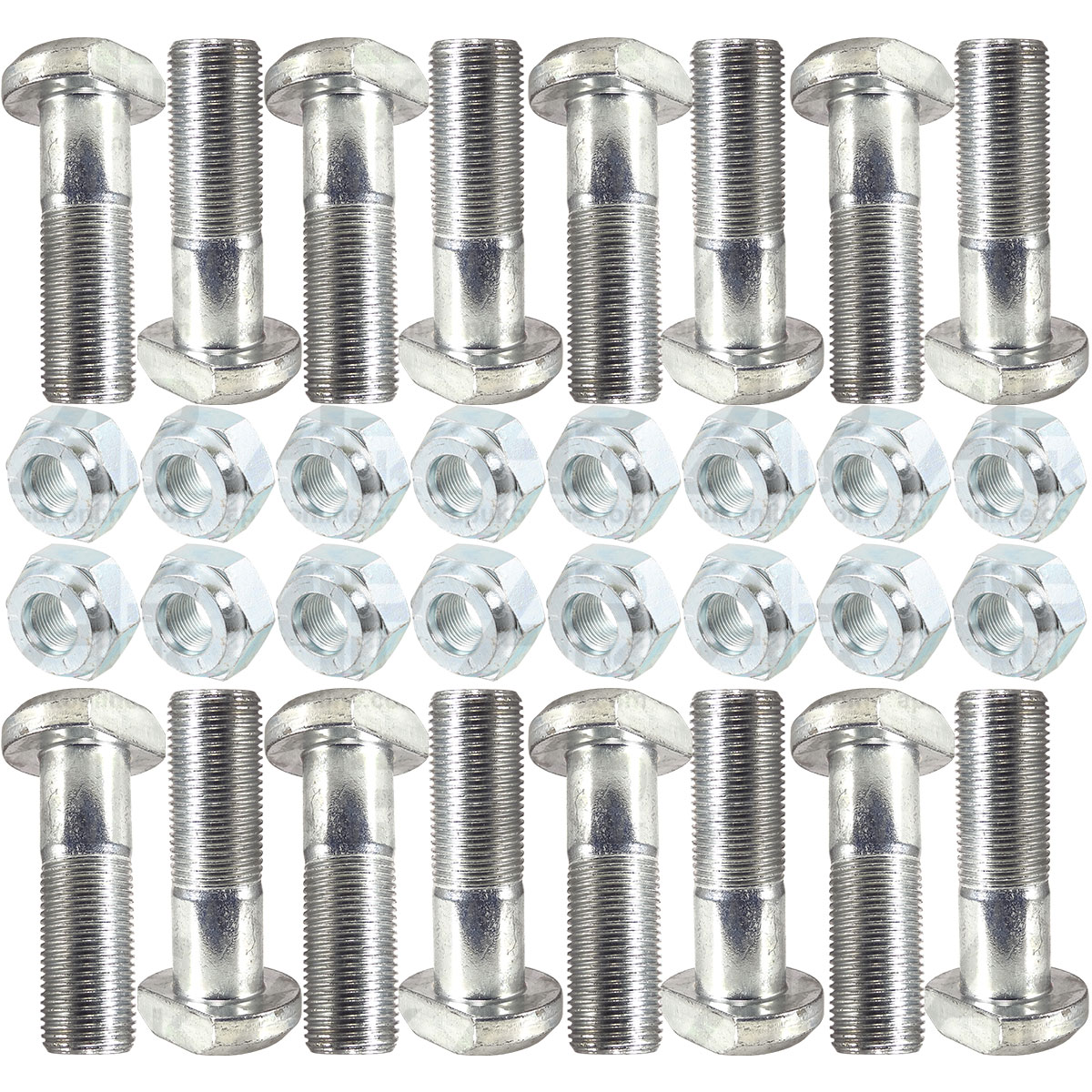 16x Wheel Stud &amp; Nut 3/4&quot; for Ford 555 655 750 755 5550 7500 Ind Backhoe Loader
