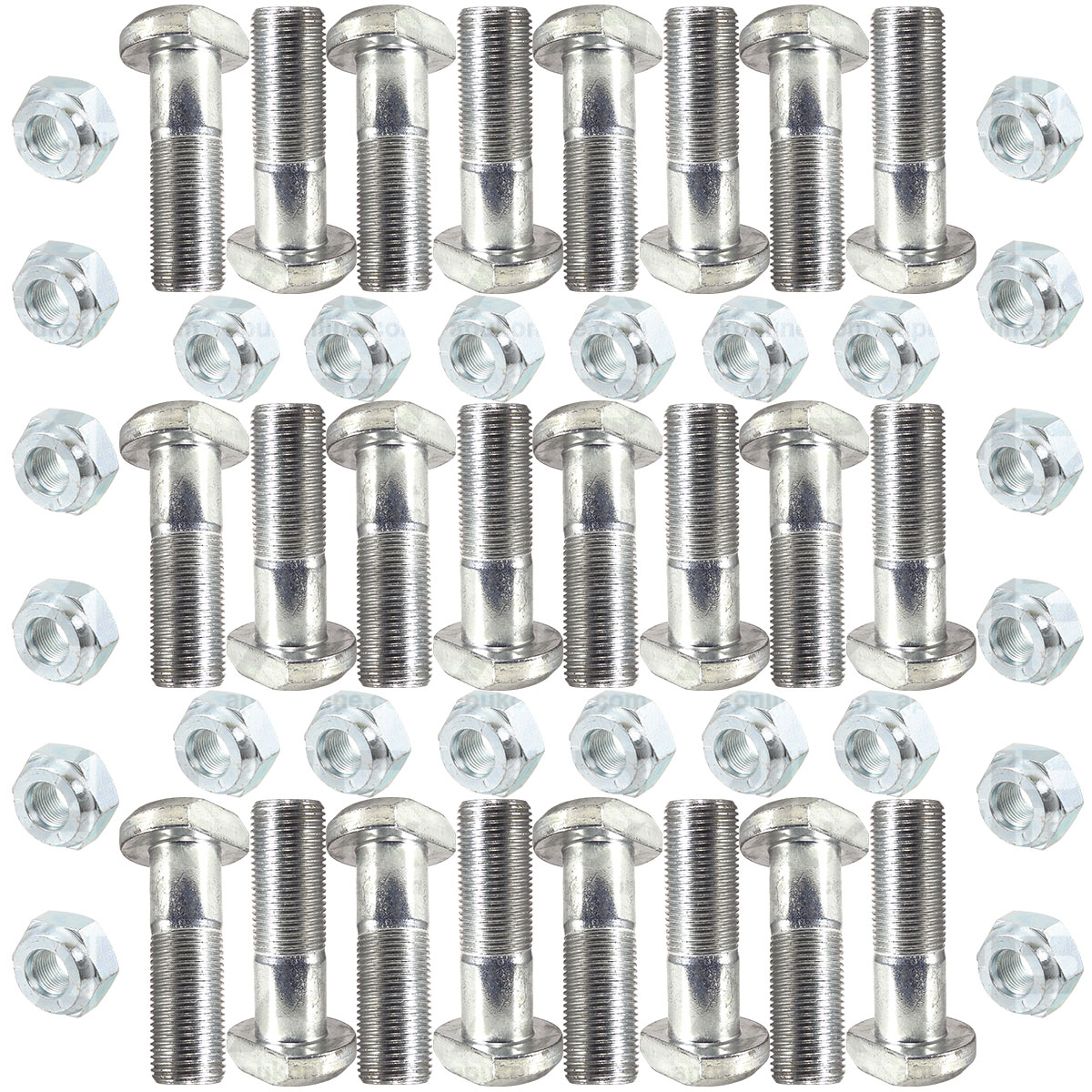 24 Wheel Stud &amp; Nut 3/4 for Ford 4130 4400 4500 4830 5030 5500 6410 6500 Tractor