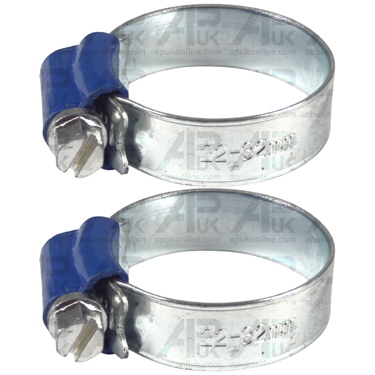 2x Worm Drive Hose Clamp 22-32mm Rubber Water Coolant Pipe Workshop Fastener