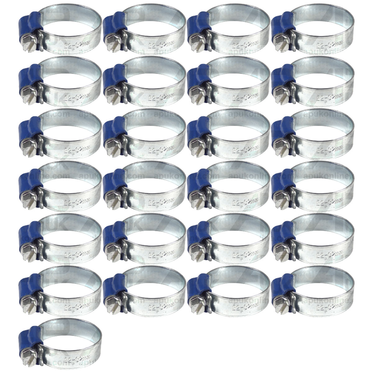 25x Worm Drive Hose Clip 22-32mm Rubber Pipe Jubilee Type Clamp Radiator Tractor