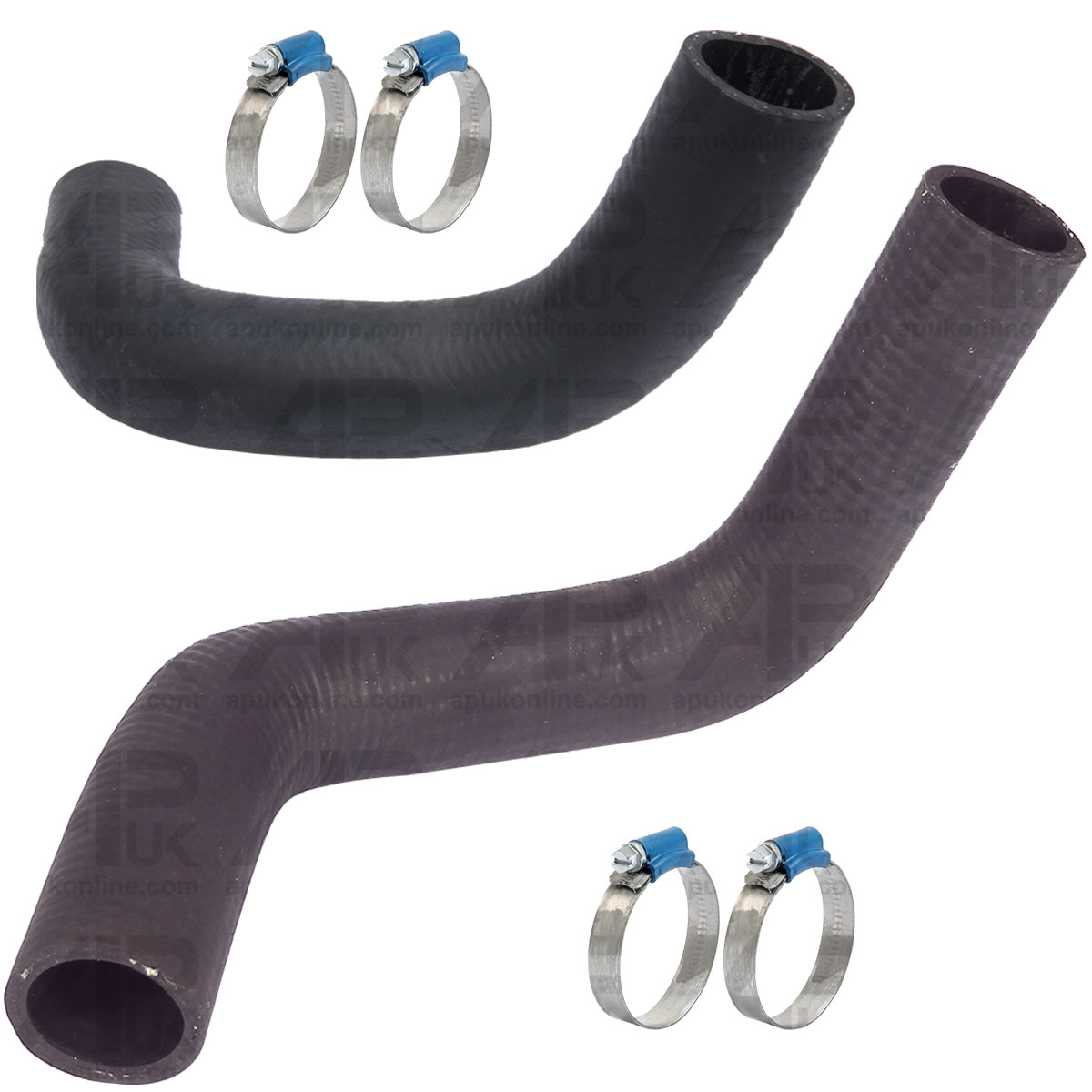 Radiator Top Bottom Hose &amp; Clips for Massey Ferguson 50B Backhoe Perkins A4.248