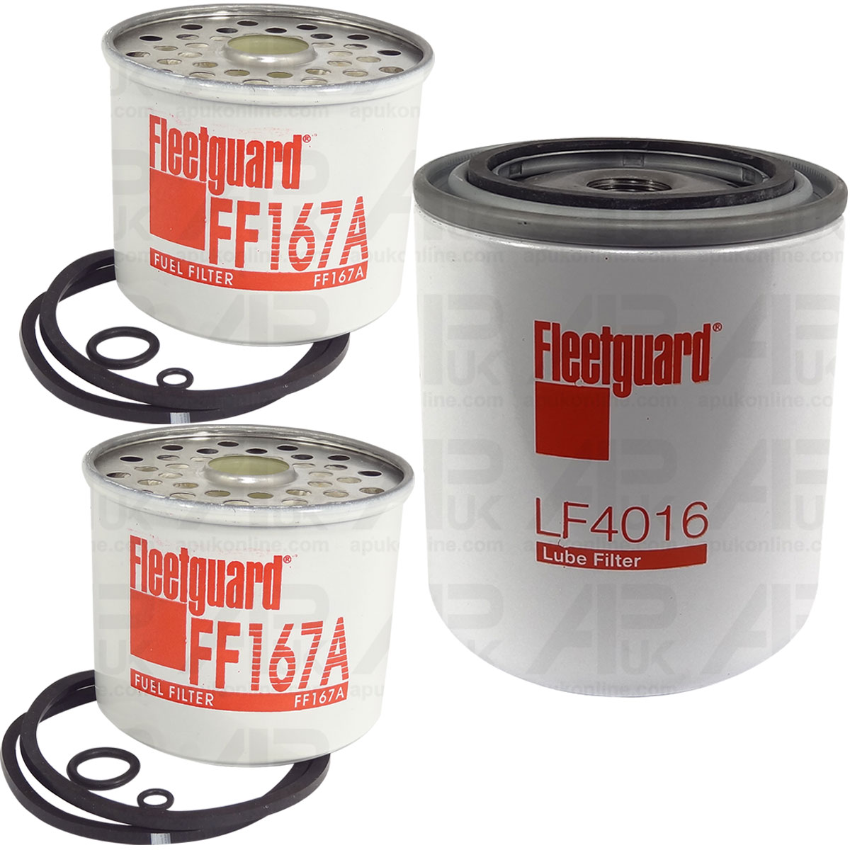 Fleetguard Oil &amp; Fuel Filter Kit for Ford 2000 2600 3000 3600 4000 4600 Tractor