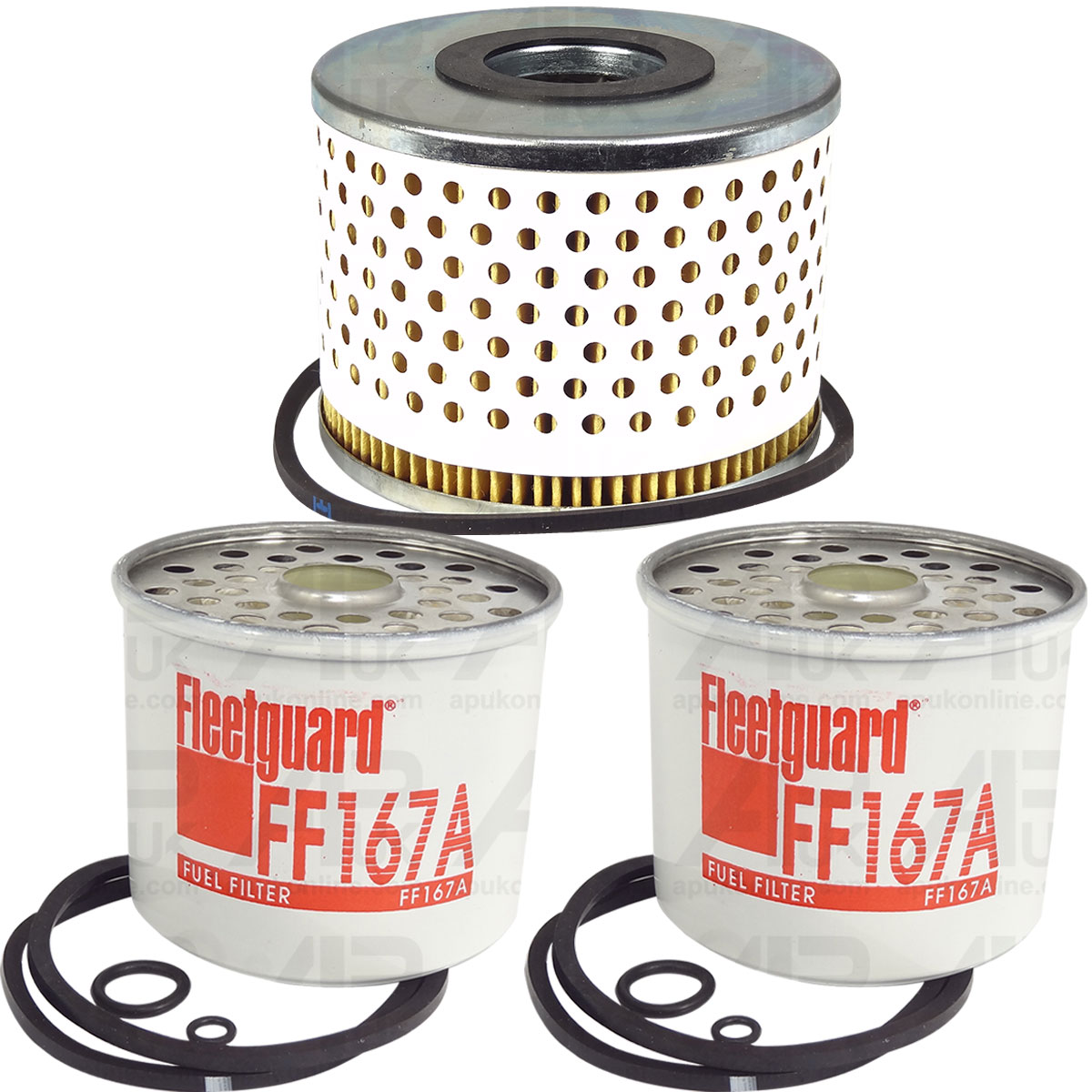 Fleetguard Oil &amp; Fuel Filter Set for David Brown 990 995 996 1200 1210 Tractor