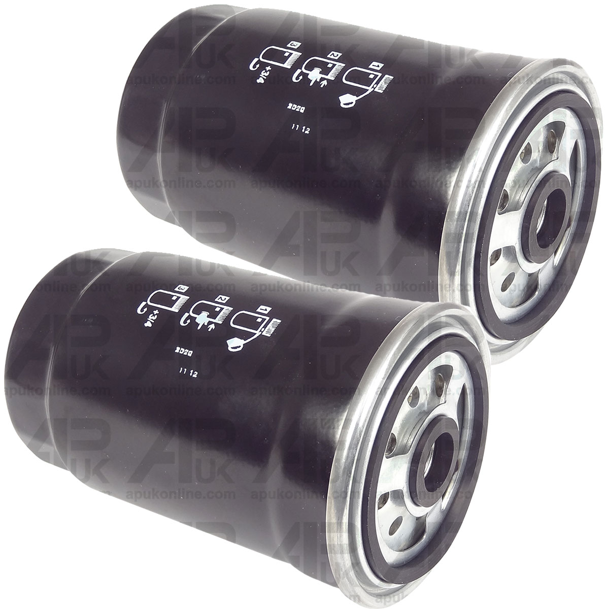 2x Fuel Filter 159mm for JCB 506-36 526-55 526S 530-70 535-67 Telehandler