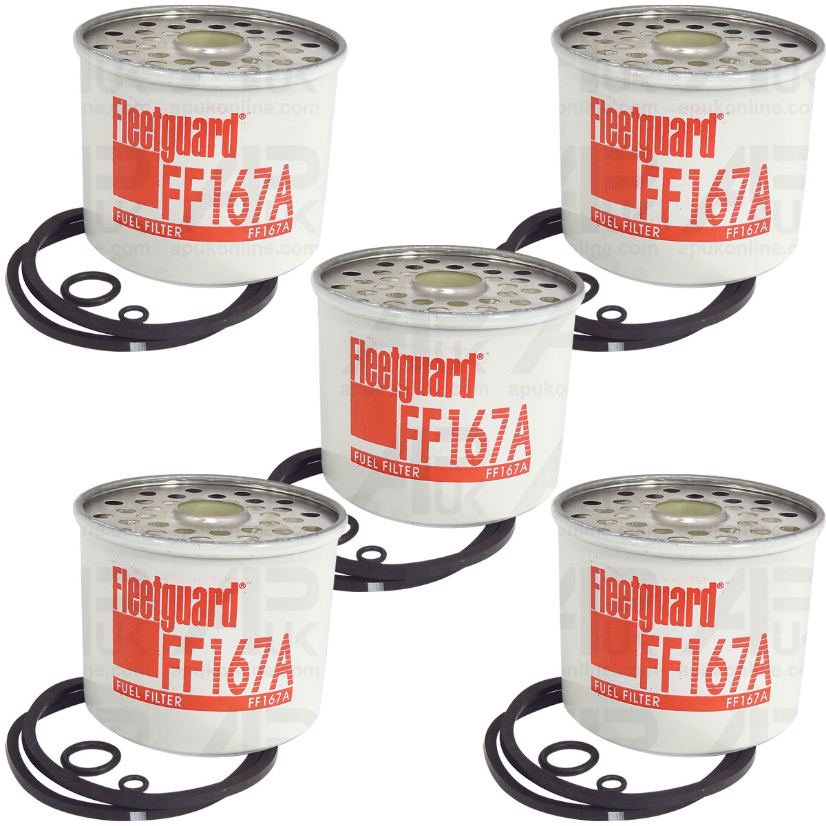 5x Fleetguard Fuel Filter for Case International IH 743XL 844 844S 844XL Tractor