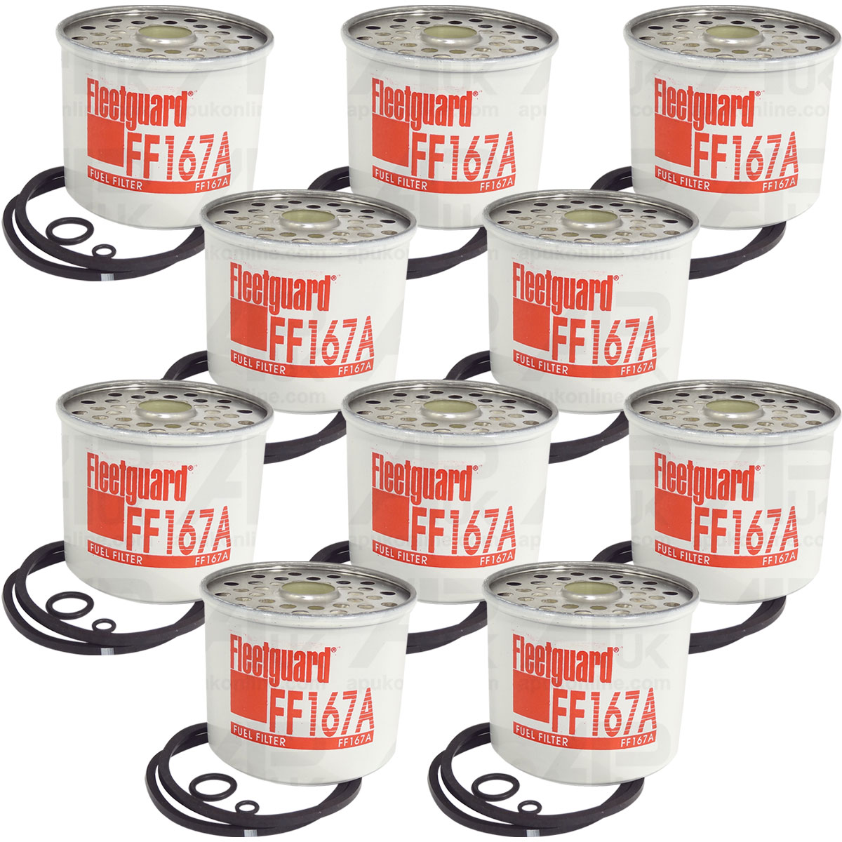 10x Fleetguard Fuel Filter for Eicher 3085 3088 3105 3133 3155 3255 3256 Tractor