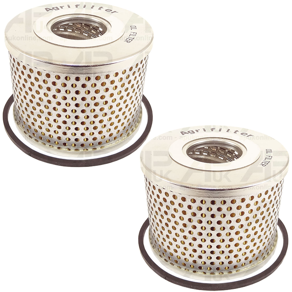 2x Engine Oil Filter Element &amp; Seal for David Brown 950 990 995 996 1200 Tractor