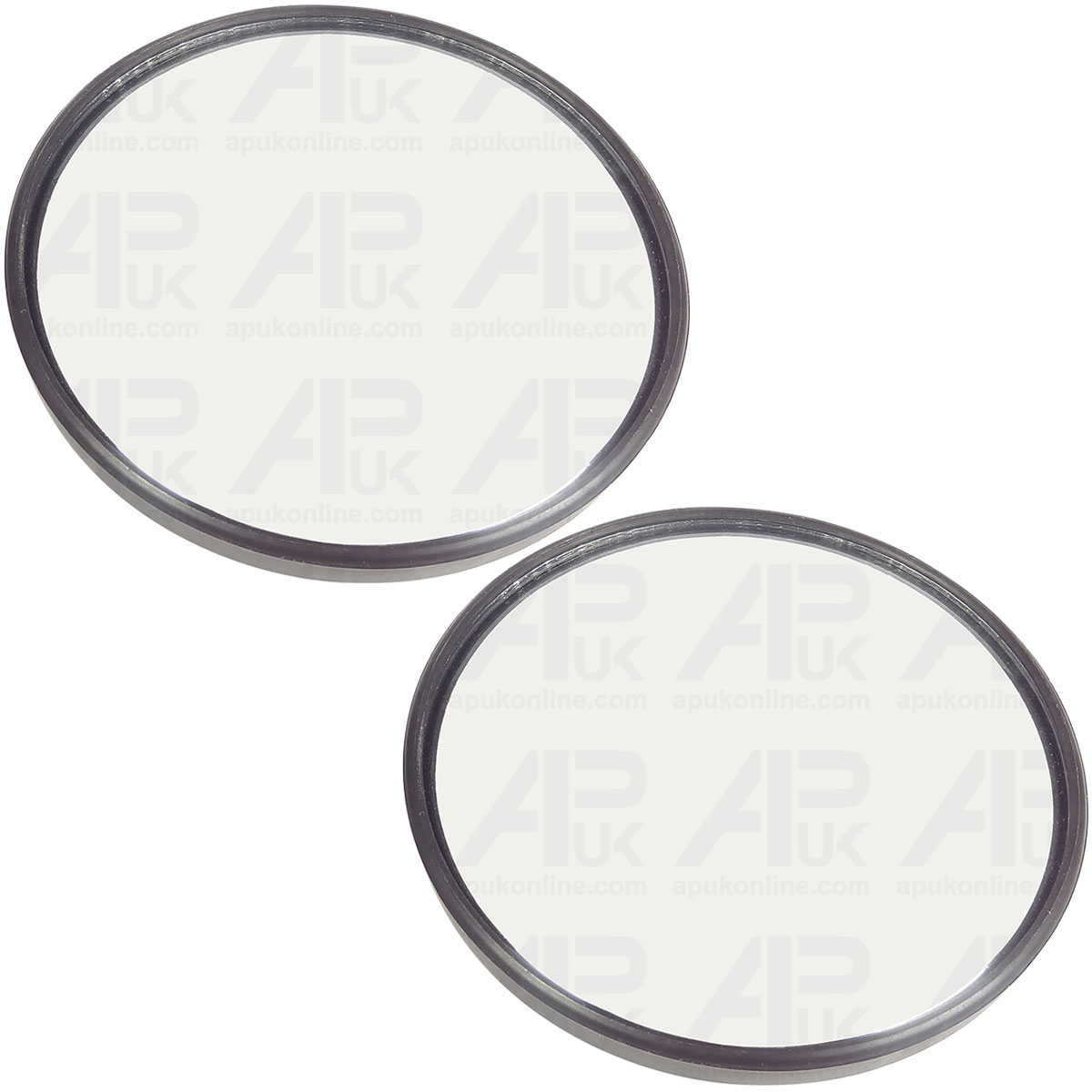 Pair Universal 165mm Round Convex Mirror Head &amp; Arm for Bus Van HGV Plant Loader