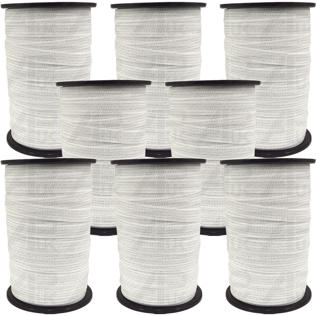 8x 200m Roll x 20mm Stainless Steel Electric Fence Poly Tape Livestock Paddock