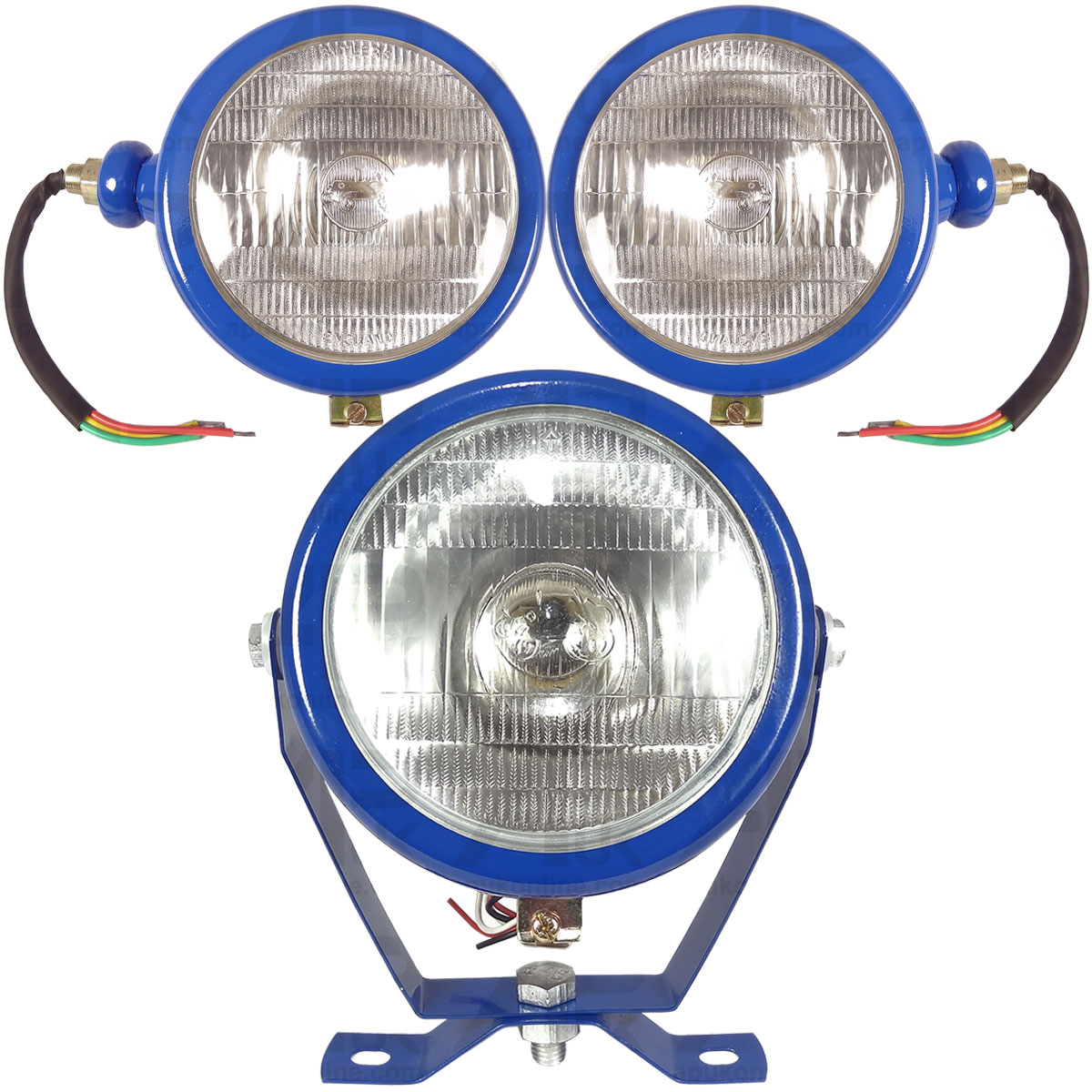 Side Mounted Blue Headlights &amp; Plough Differ Work Lamp for Ford Various Tractor