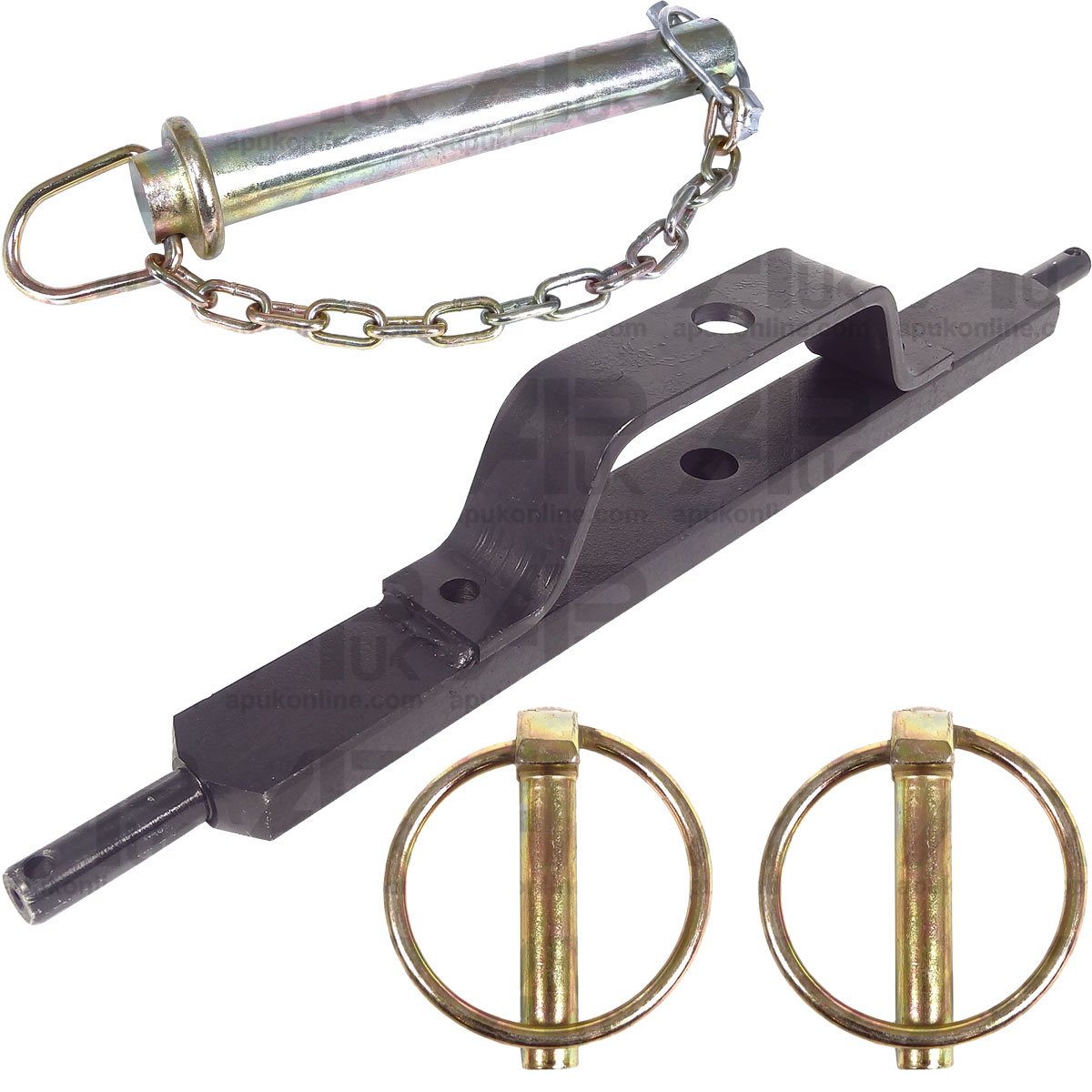 Cat 1 Bridge Type Drawbar 750mm &amp; Drop Pins for John Deere David Brown Tractor