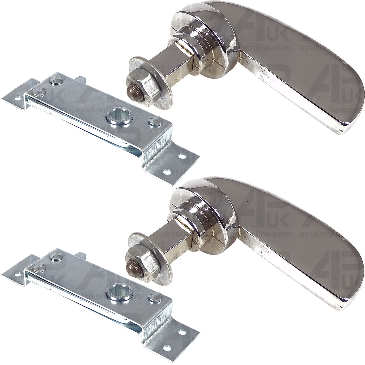 Pair Bonnet Latches &amp; Handles for Ford 545 3055 3100 3120 3150 3230 Tractor